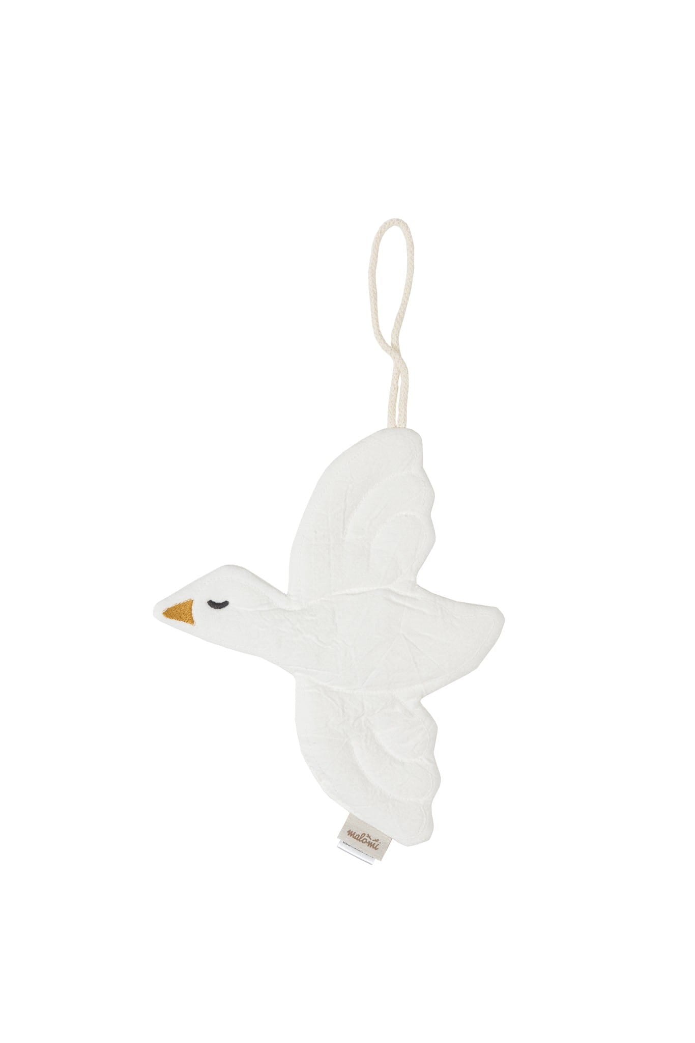 PACIFIER CLIP BIRD ECRU