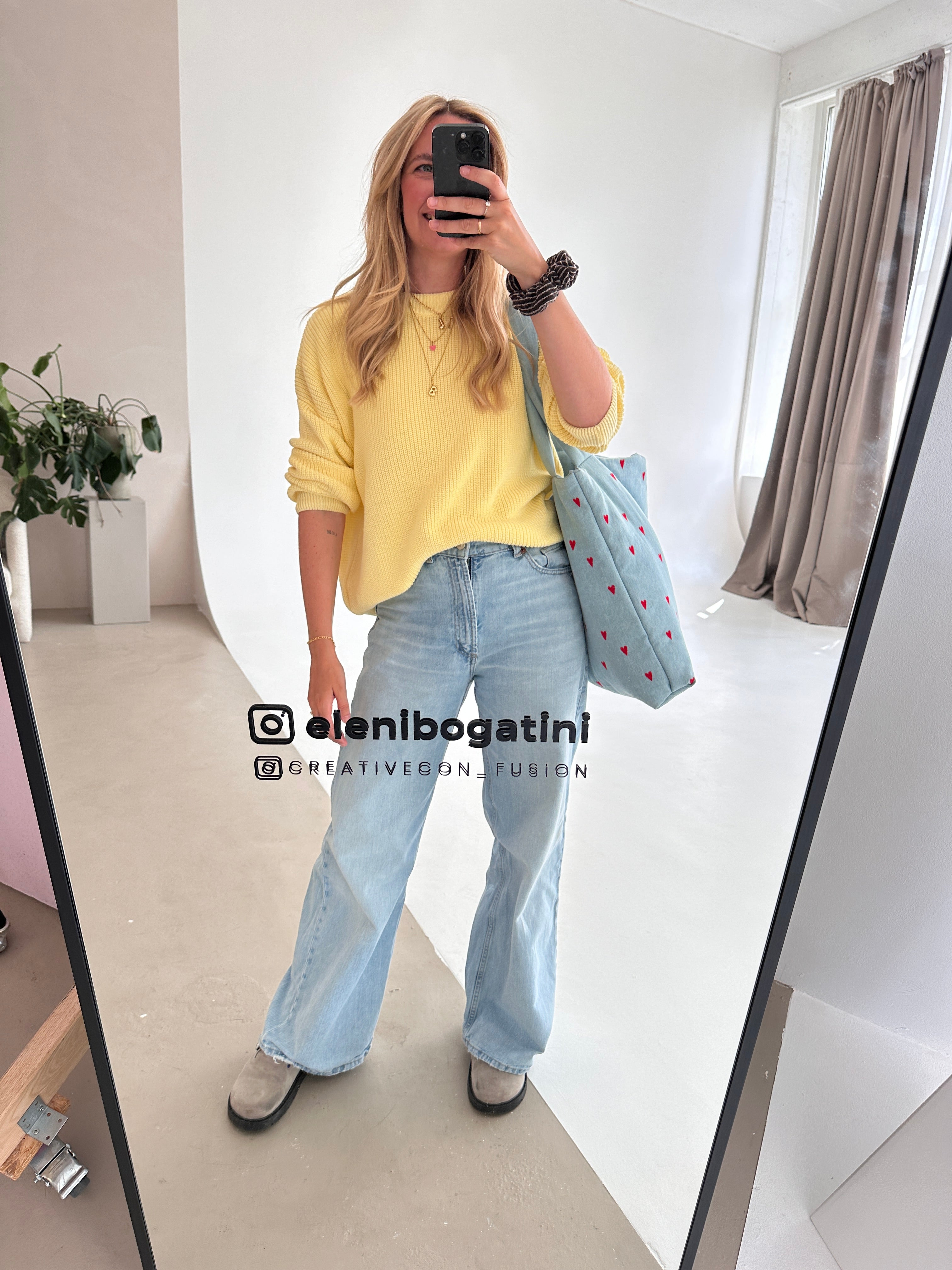 MOM CHUNKY KNIT PULLI BUTTER