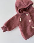 MERINO WOOL FLEECE JACKET HEATHER ROSE