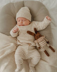 SOFT LEGGINGS STRIPED BEIGE