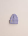 KNIT BEANIE LAVENDER CREAM