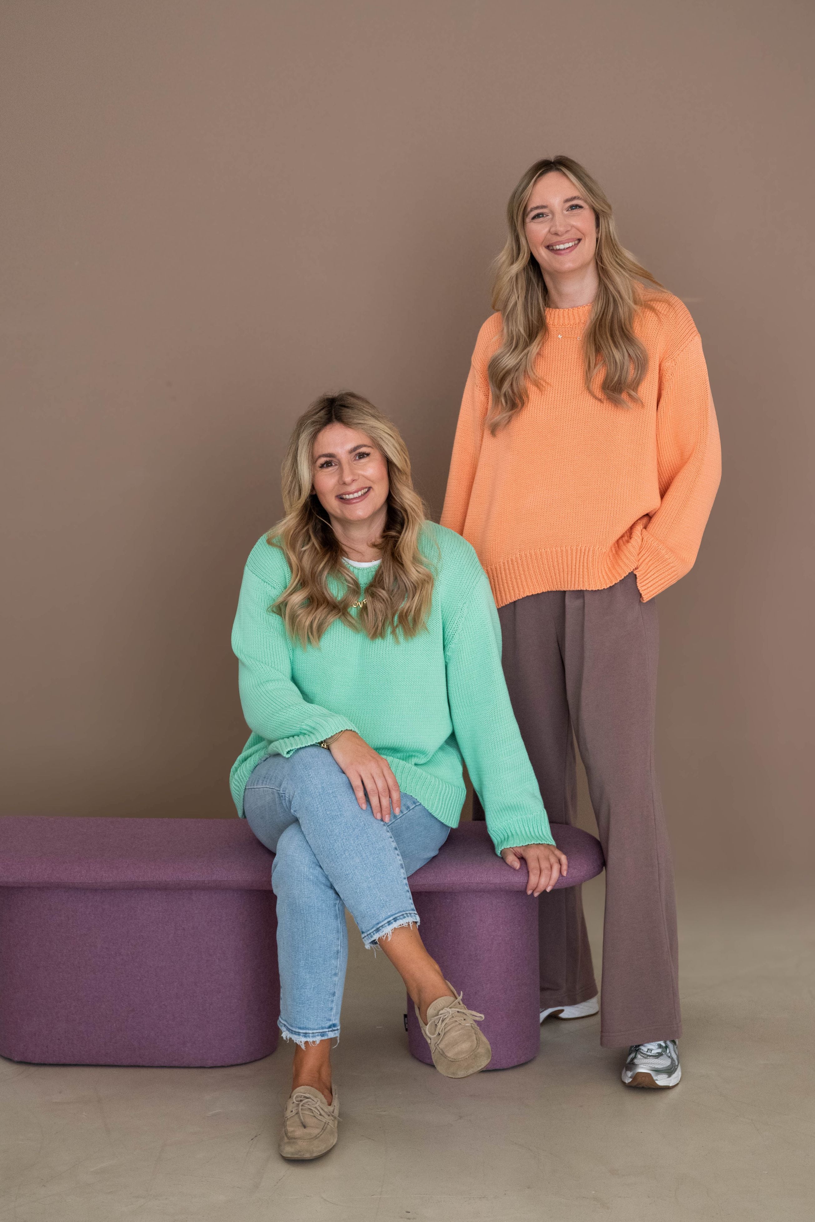 WOMEN CHUNKY KNIT PULLI COOL POP