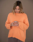 WOMEN CHUNKY KNIT PULLI APRICOT POP