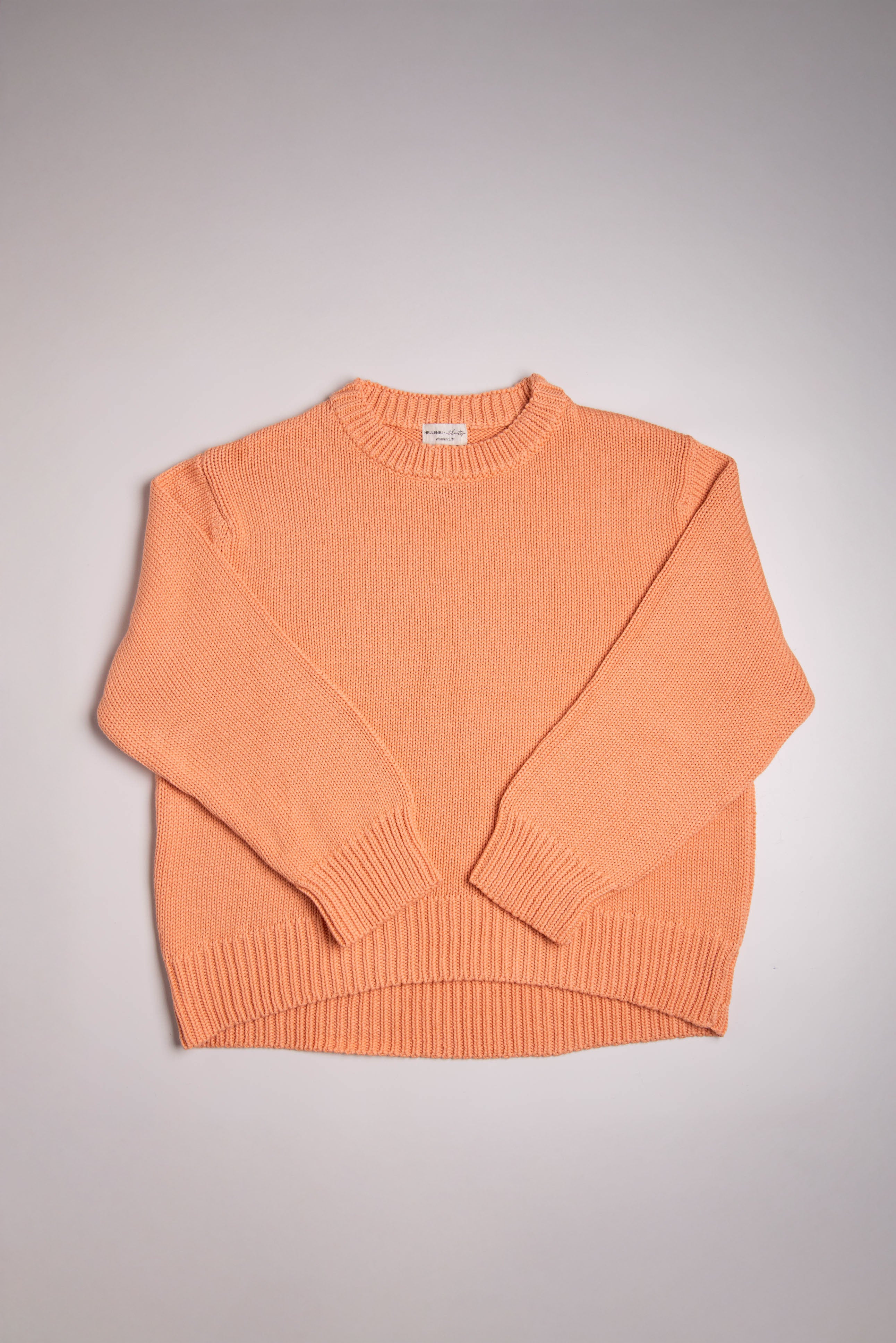 WOMEN CHUNKY KNIT PULLI APRICOT POP