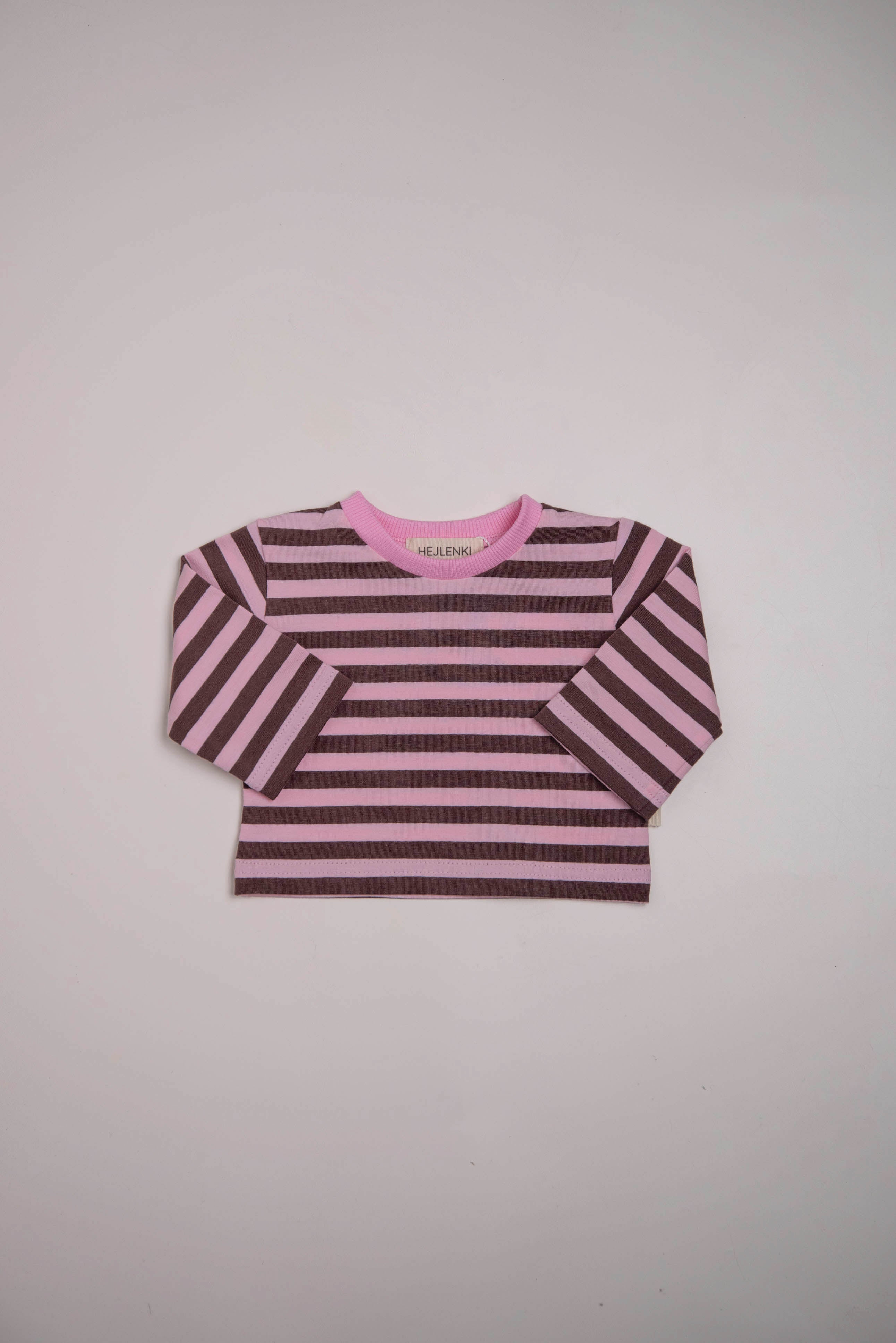 LONGSLEEVE STRIPED BLUSH/BROWN