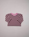 LONGSLEEVE STRIPED BLUSH/BROWN