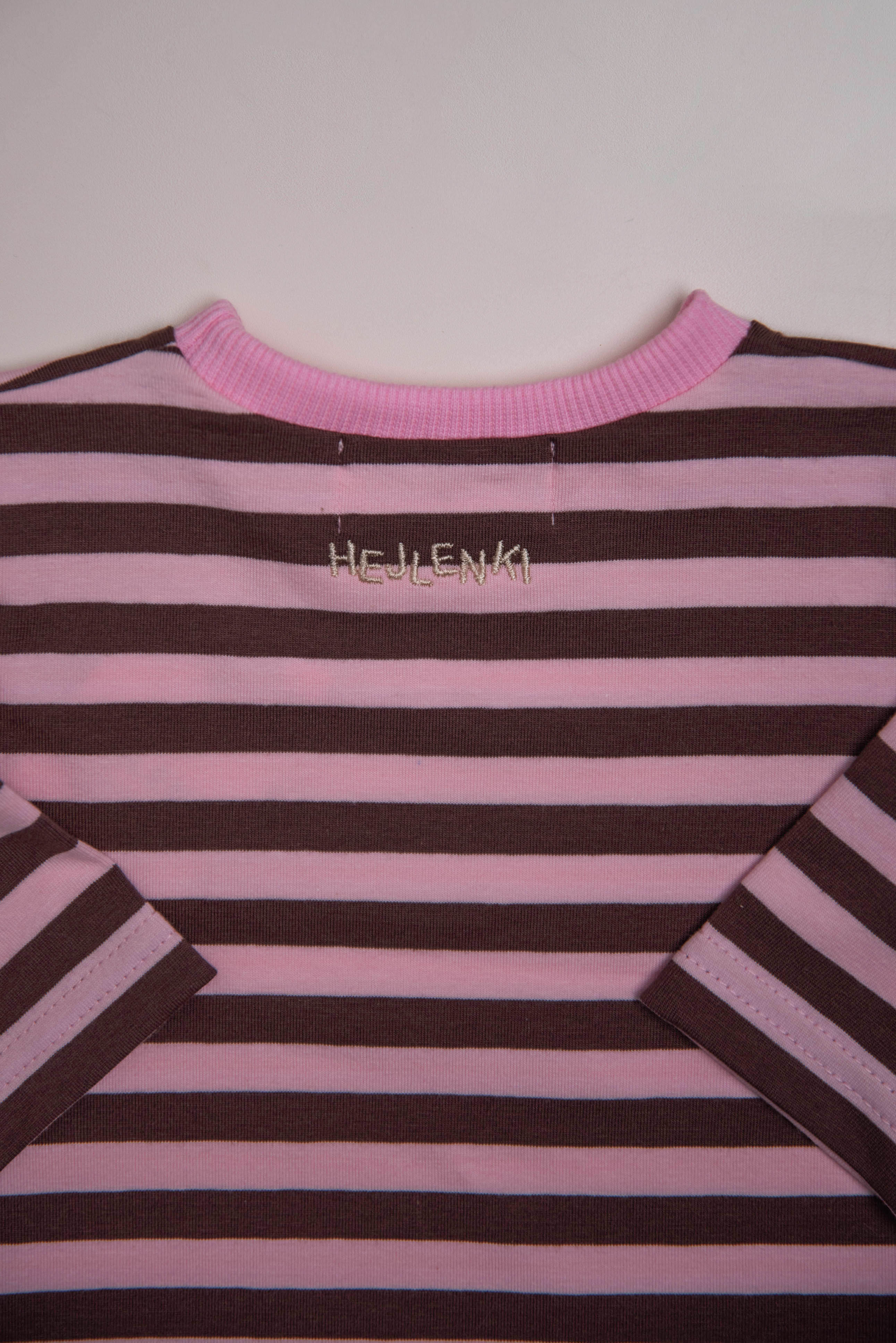 LONGSLEEVE STRIPED BLUSH/BROWN