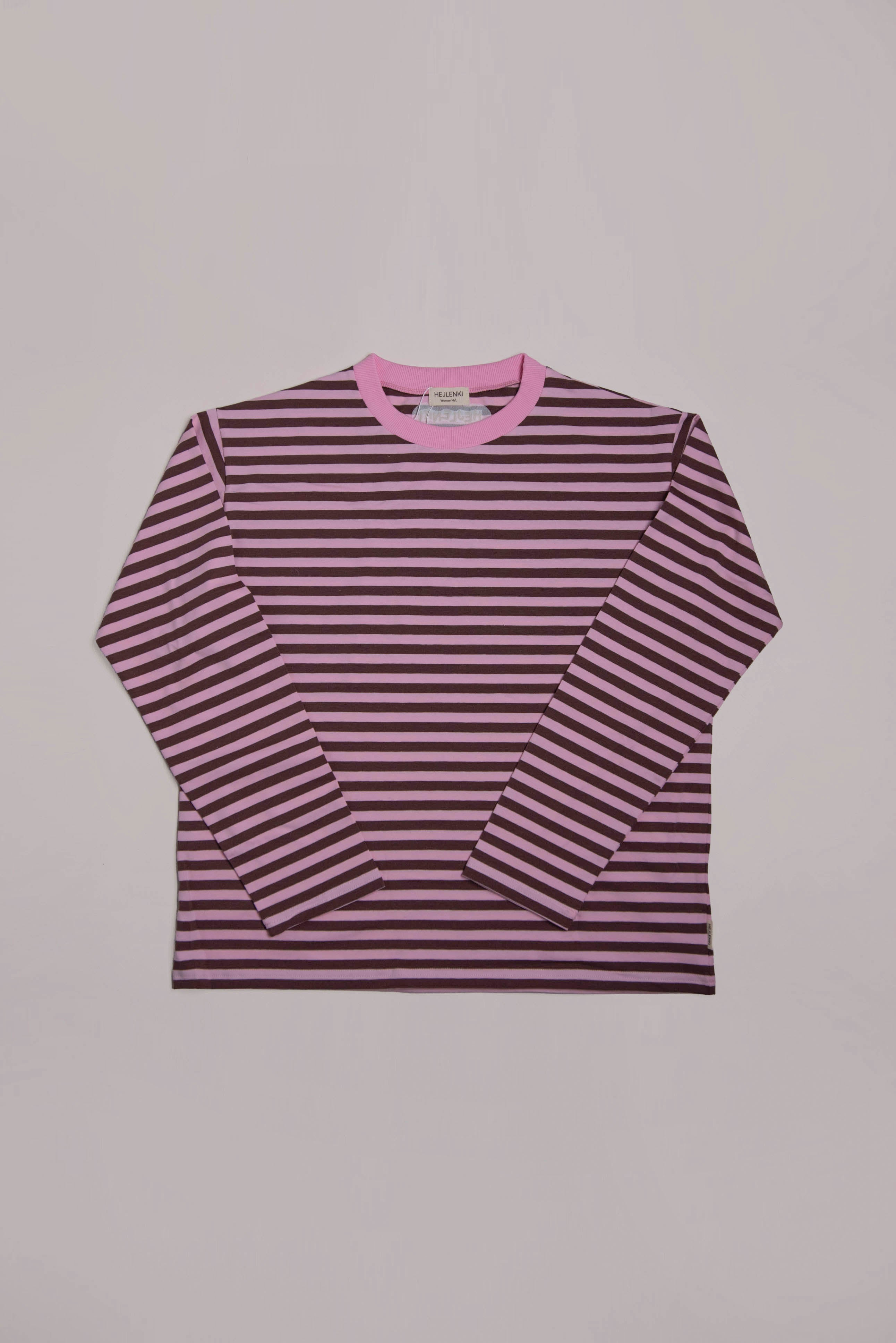 MOM LONGSLEEVE STRIPED BLUSH/BROWN