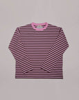 MOM LONGSLEEVE STRIPED BLUSH/BROWN