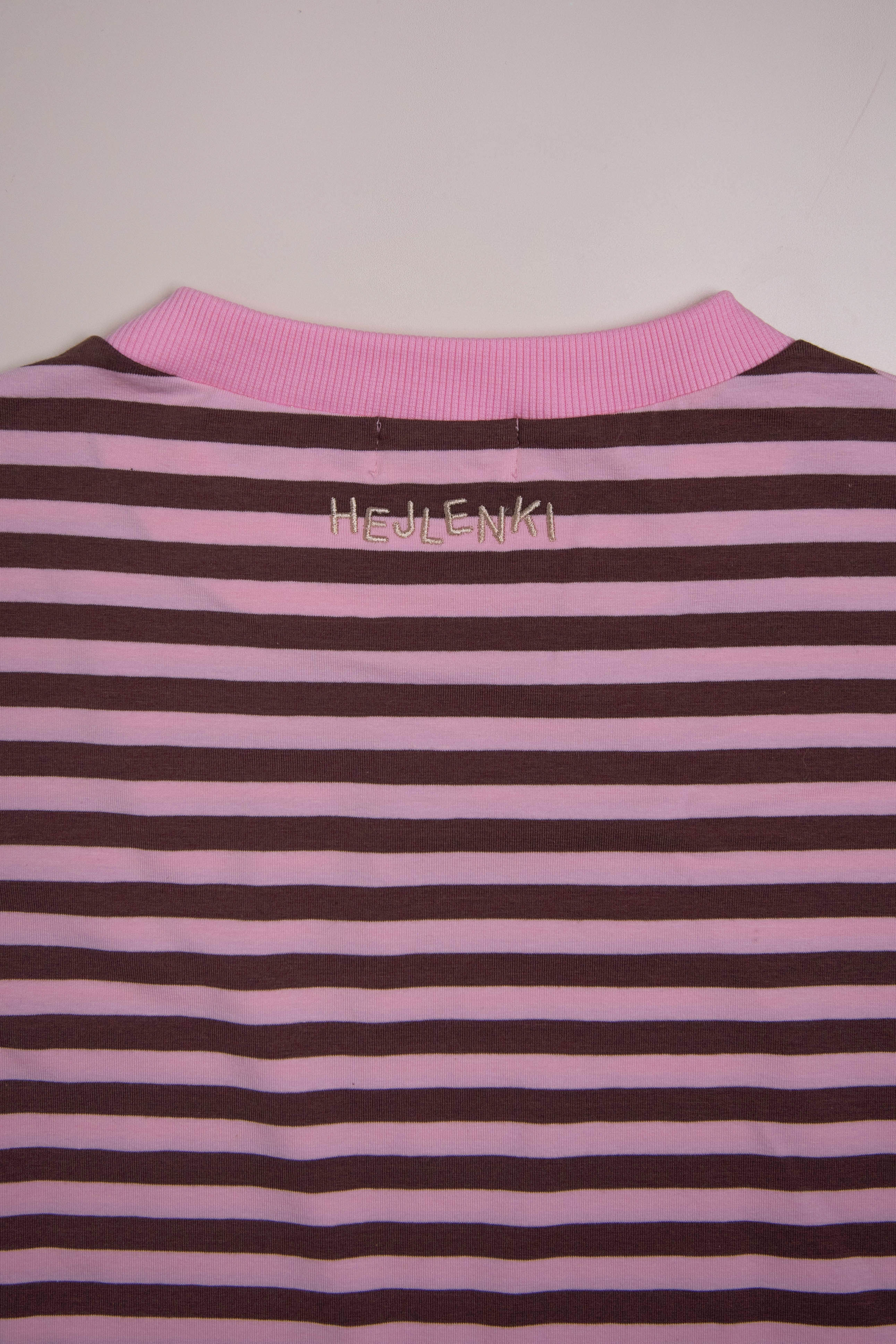 MOM LONGSLEEVE STRIPED BLUSH/BROWN