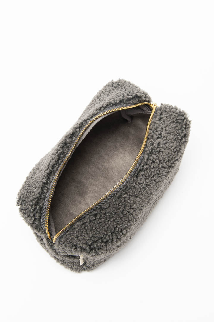 TEDDY POUCH BAG DARK GREY