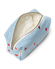 DENIM POUCH BAG HEARTS