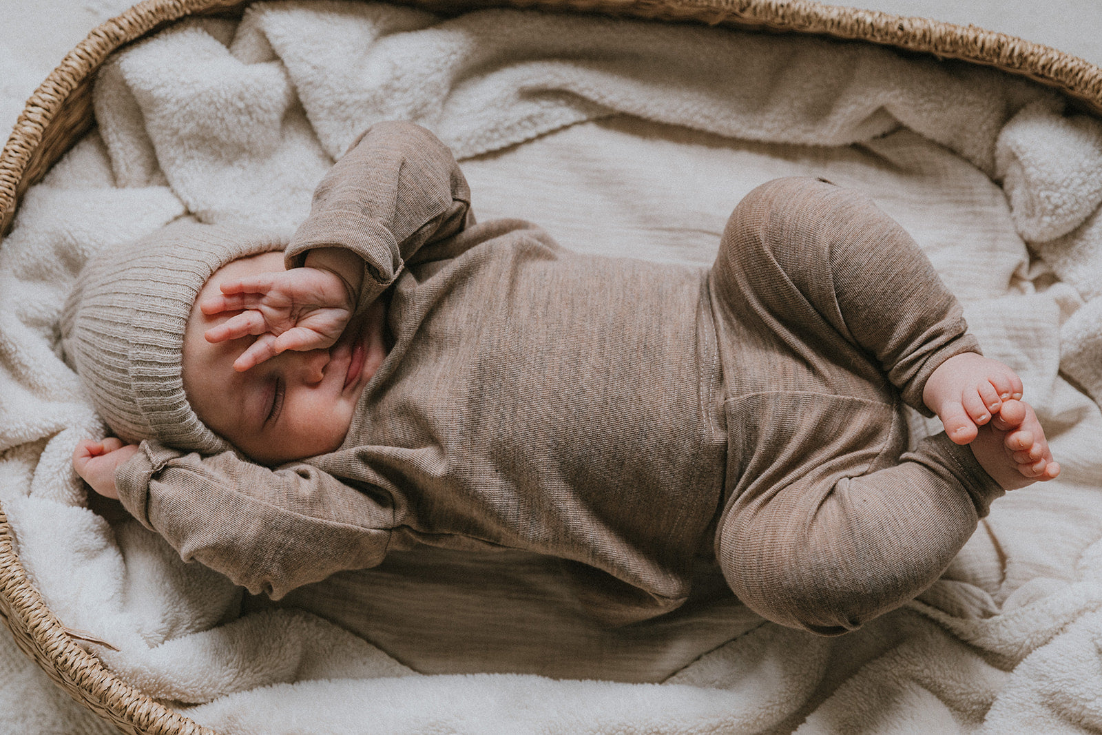 MERINO WOOL SHIRT BEIGE MELANGE