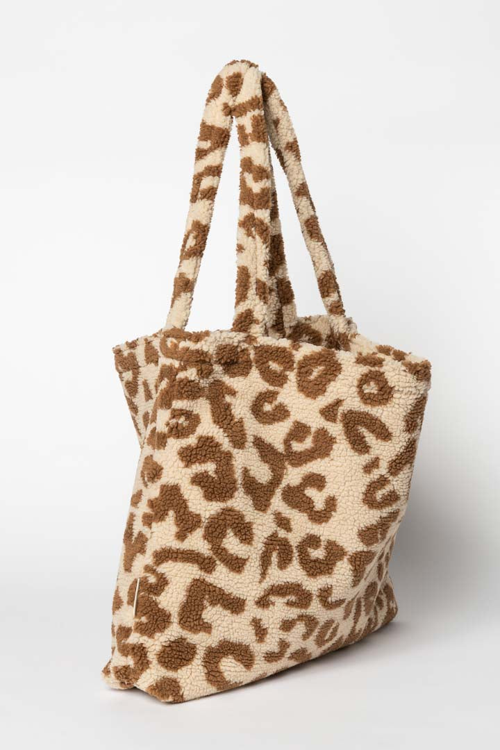 MOM BAG TEDDY ECRU LEOPARD