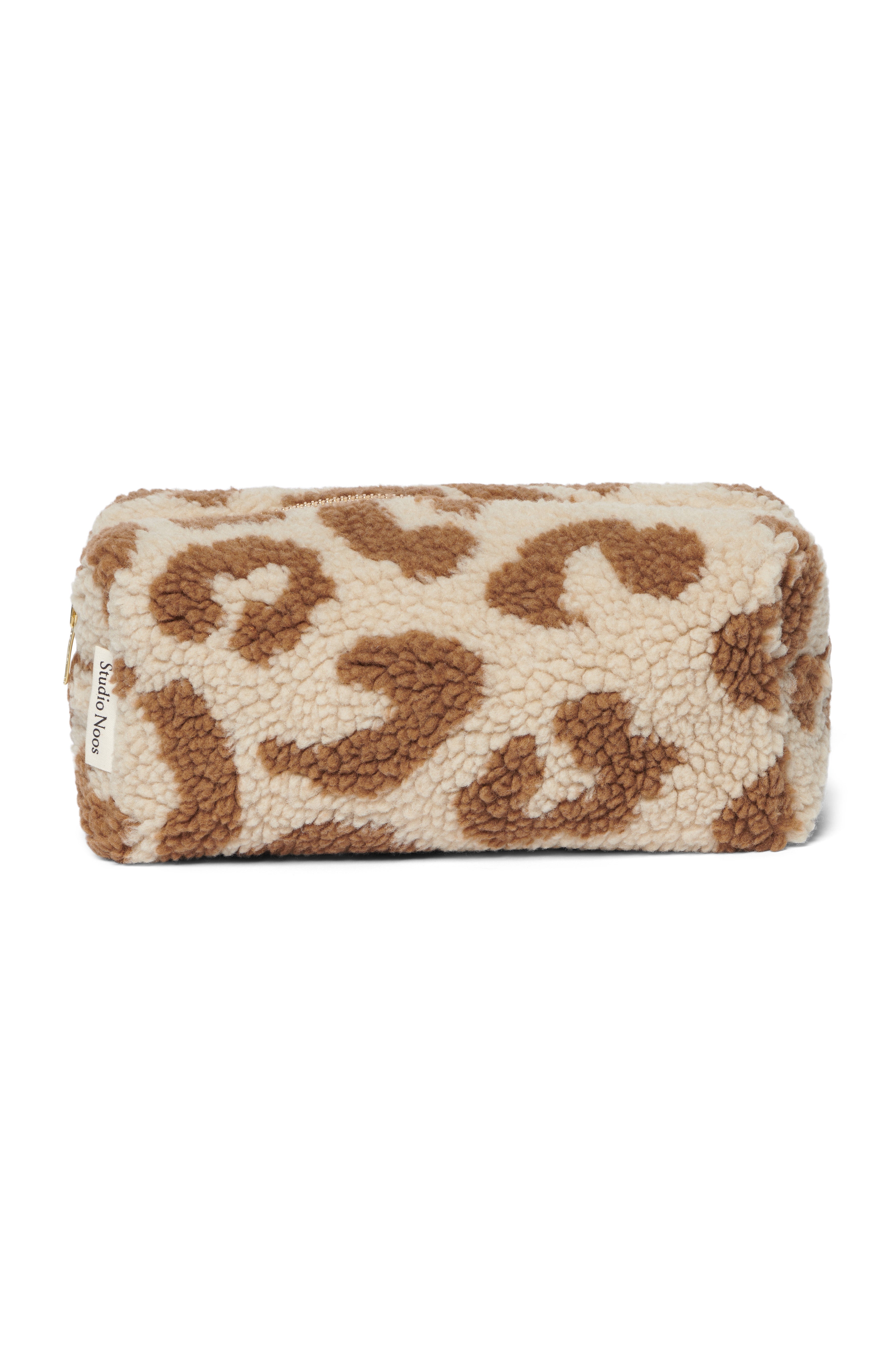 TEDDY POUCH BAG ECRU LEOPARD
