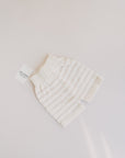 OVERSIZE KNIT SHORTS STRIPED SAND