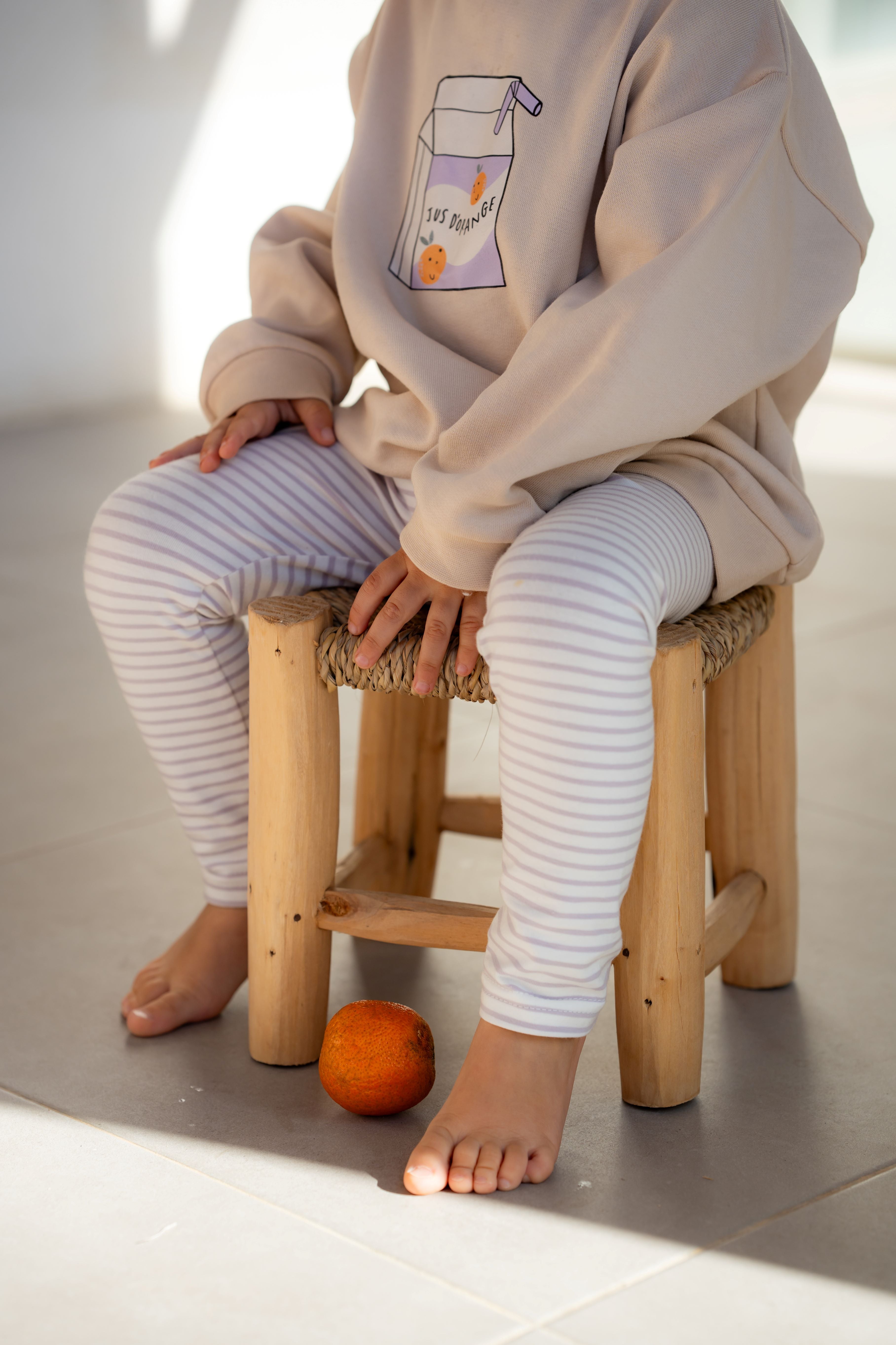 STRIPED LEGGINGS LAVENDER