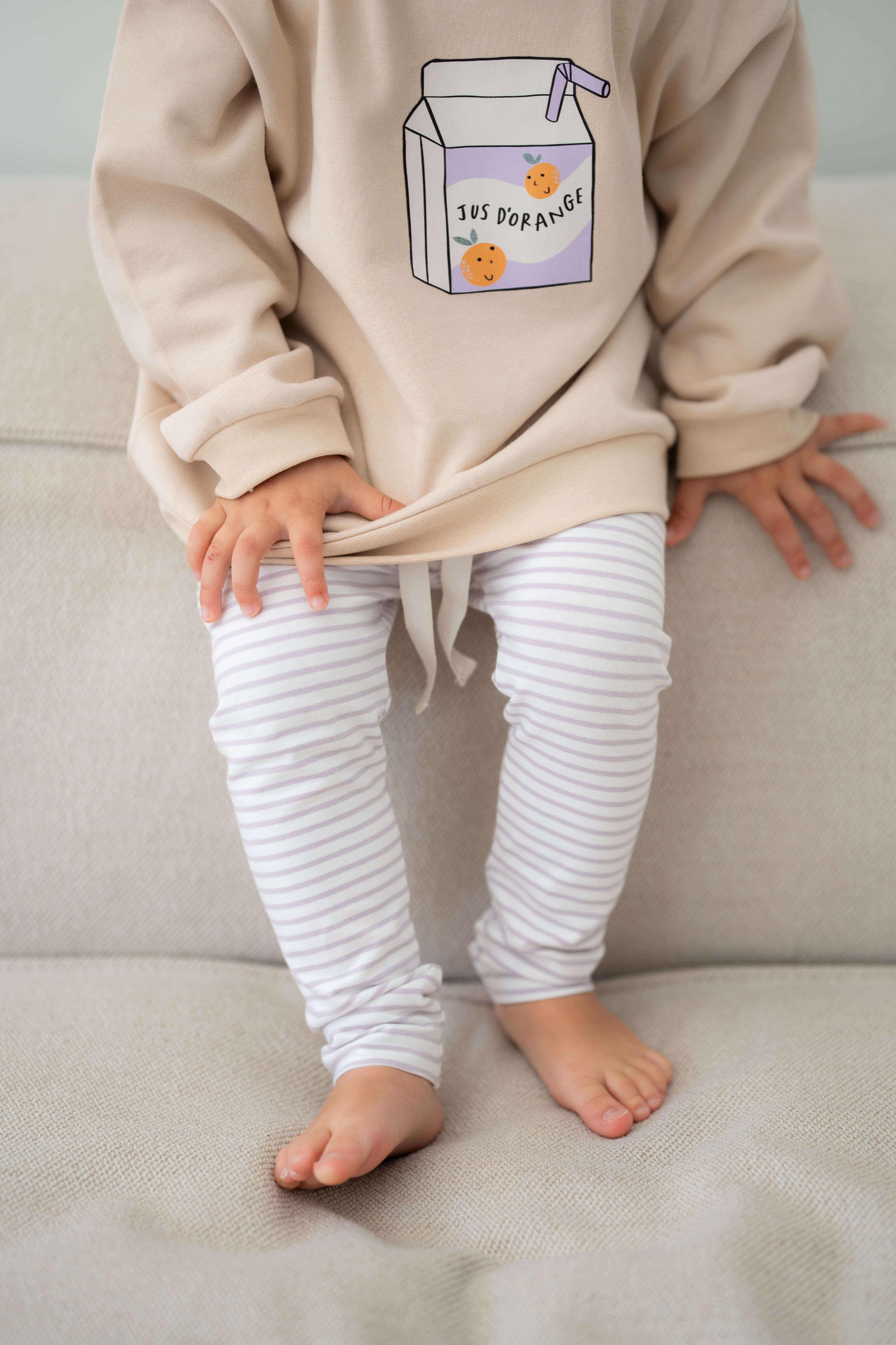 STRIPED LEGGINGS LAVENDER