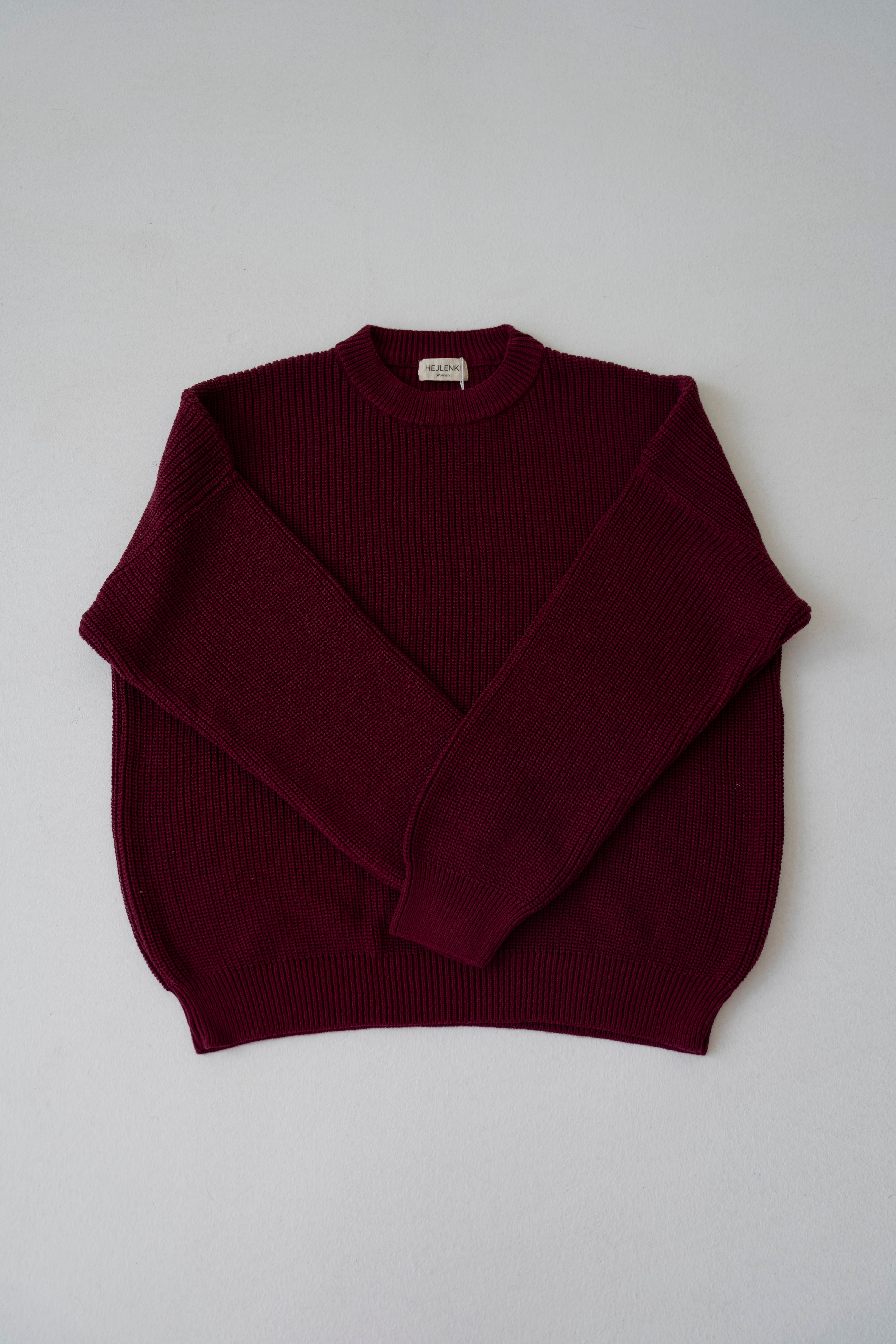 MOM CHUNKY KNIT PULLI RUBY