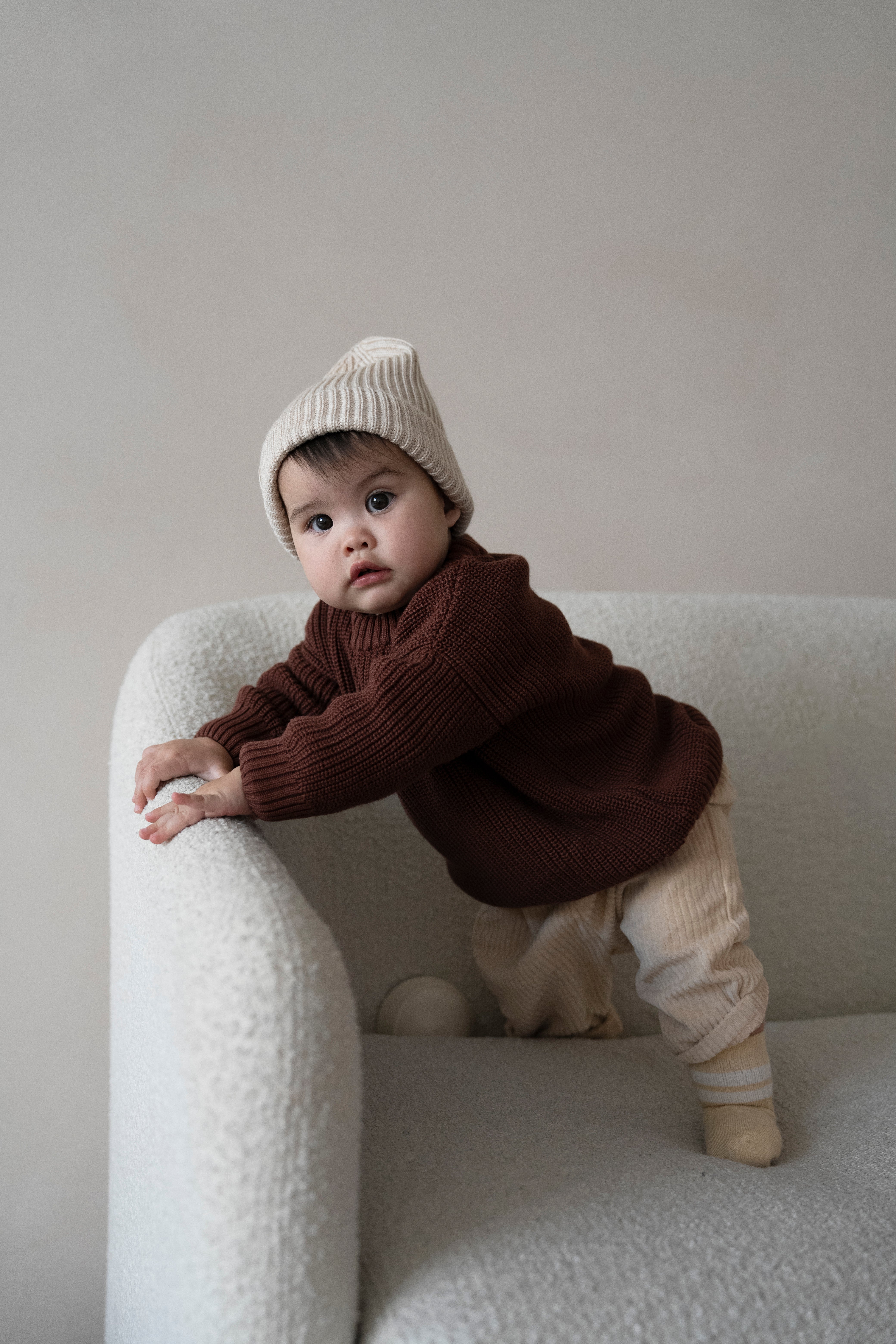 CHUNKY KNIT PULLI BAKED BROWNIE