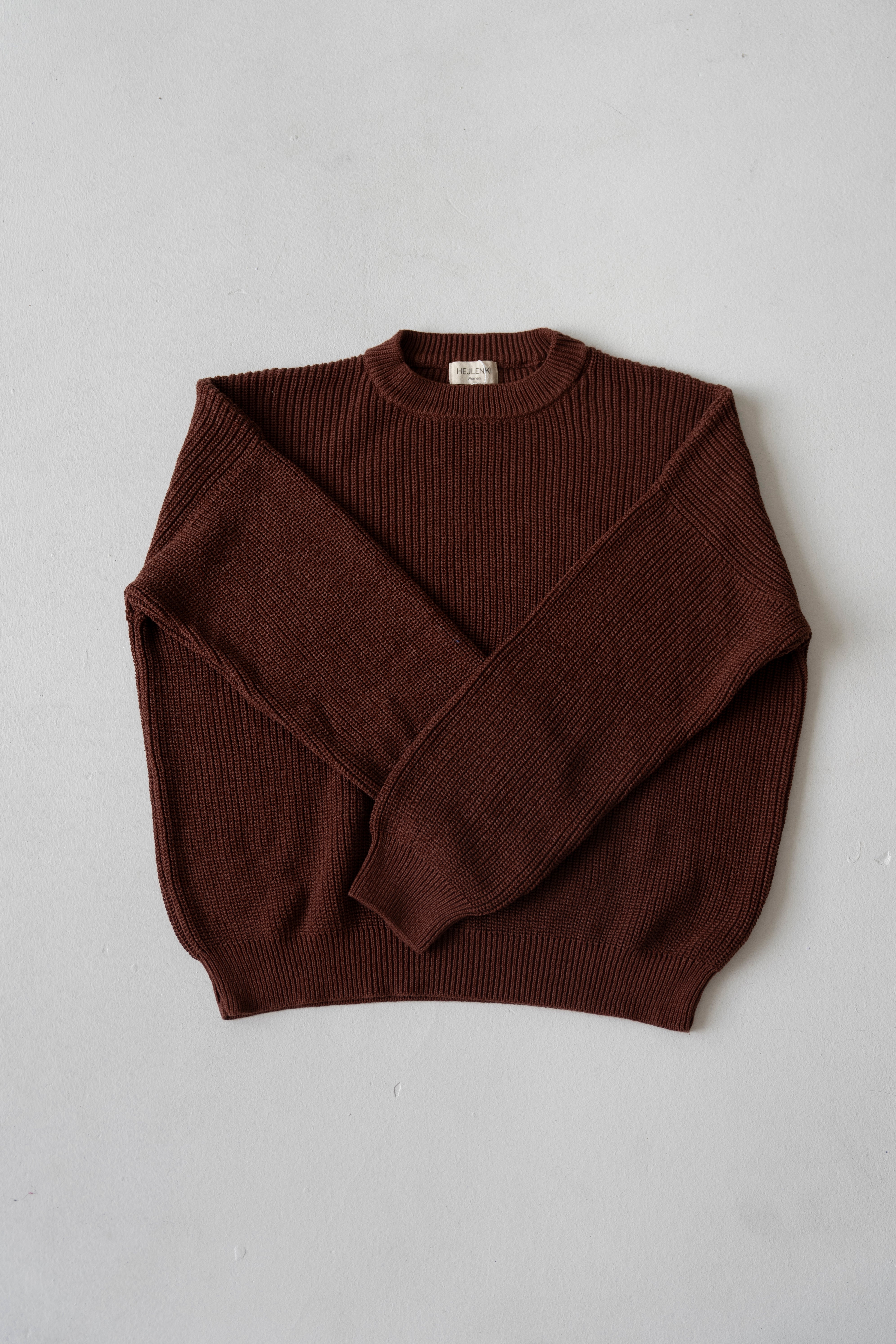 MOM CHUNKY KNIT PULLI BAKED BROWNIE