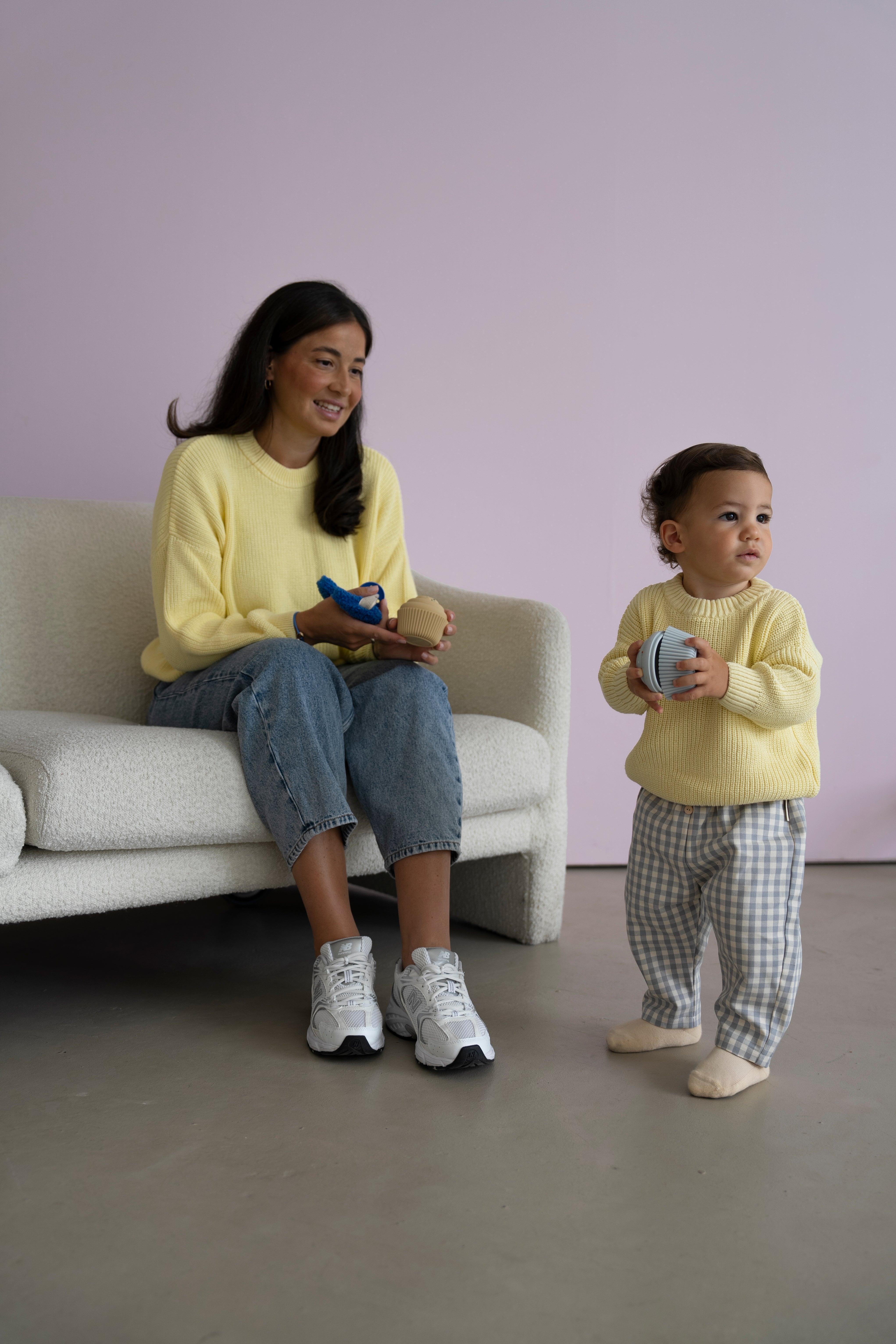 MOM CHUNKY KNIT PULLI BUTTER