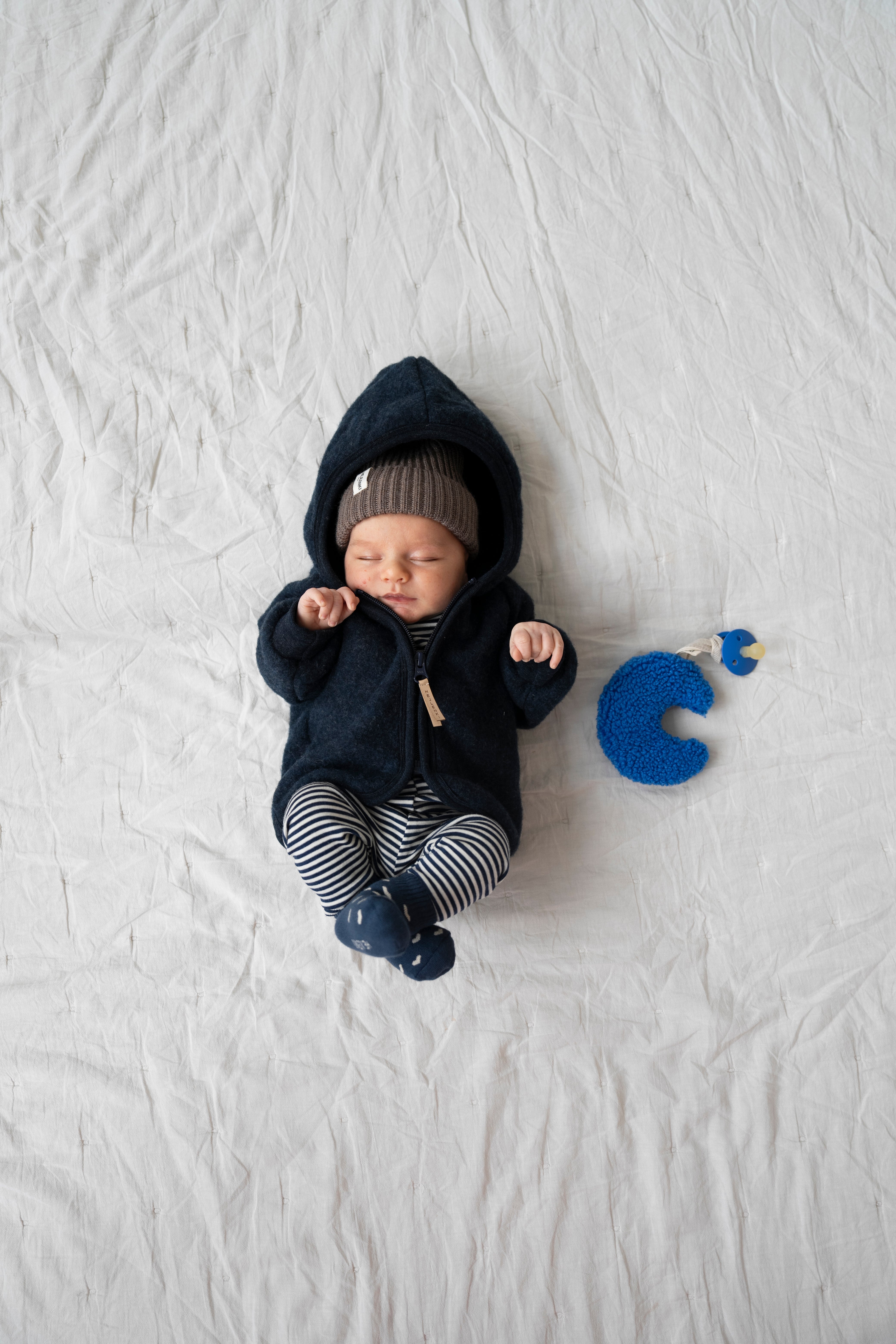 MERINO WOOL FLEECE JACKET MIDNIGHT