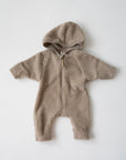 MERINO WOOL FLEECE OVERALL BEIGE