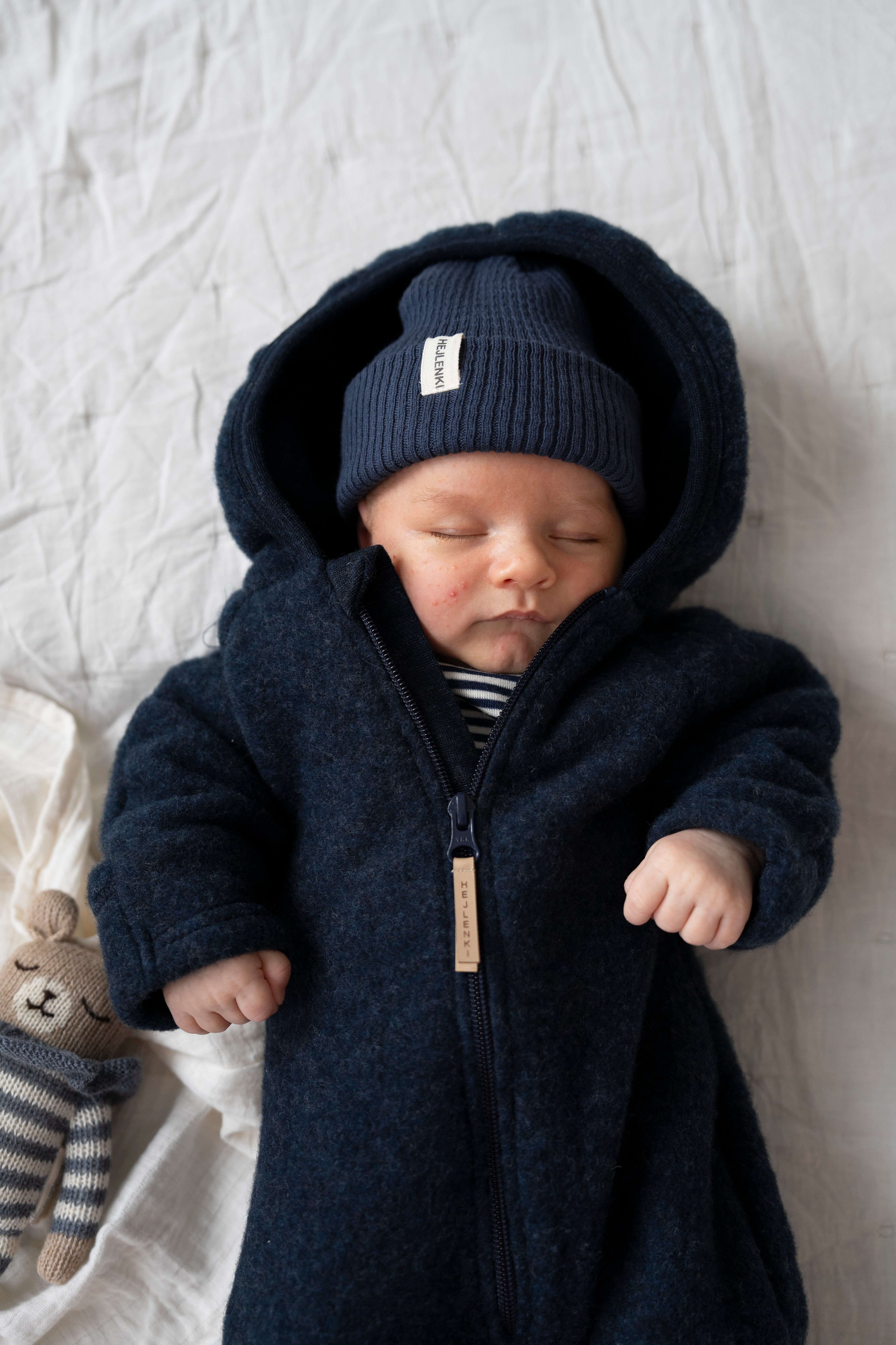 MERINO WOOL FLEECE OVERALL MIDNIGHT