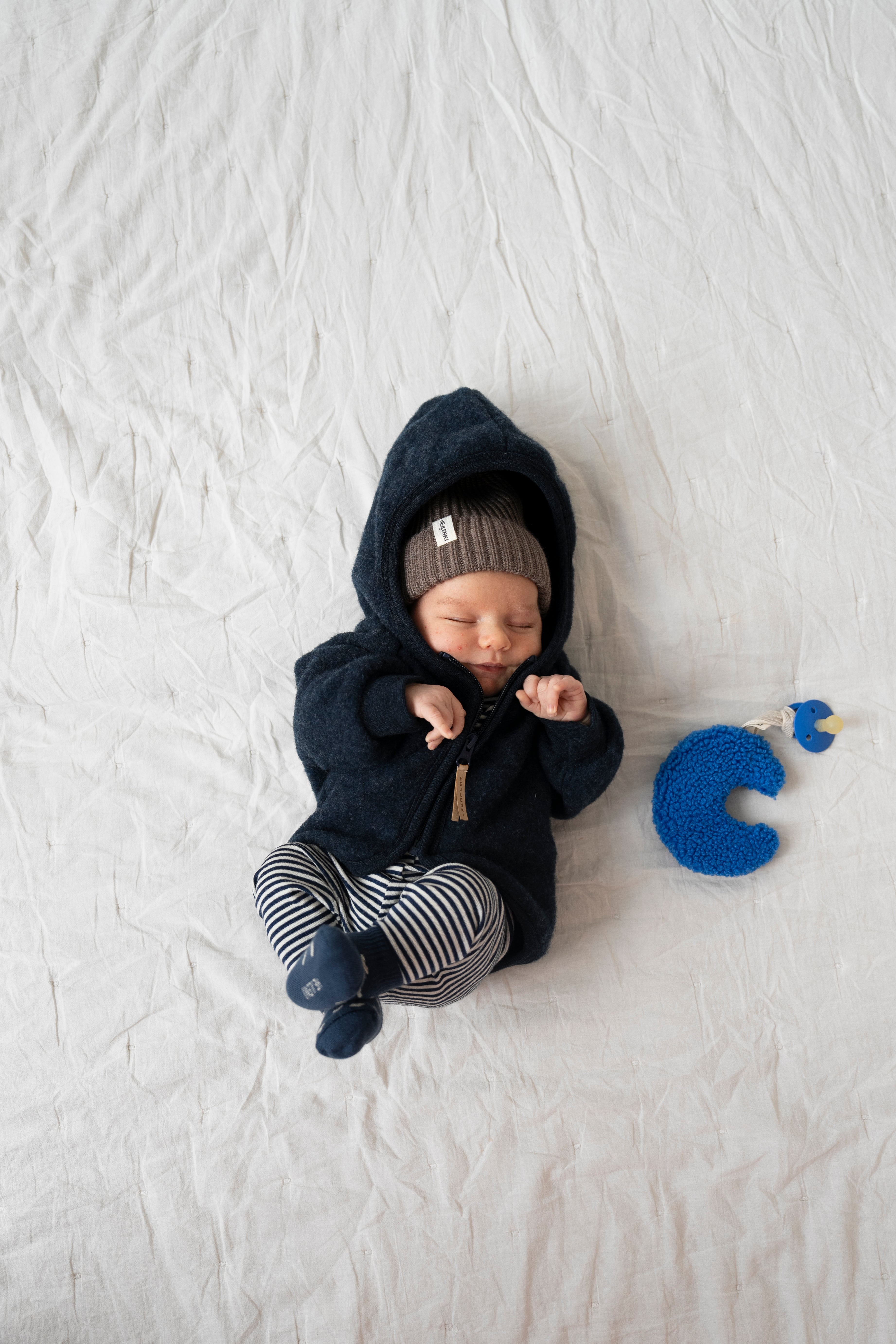 MERINO WOOL FLEECE JACKET MIDNIGHT