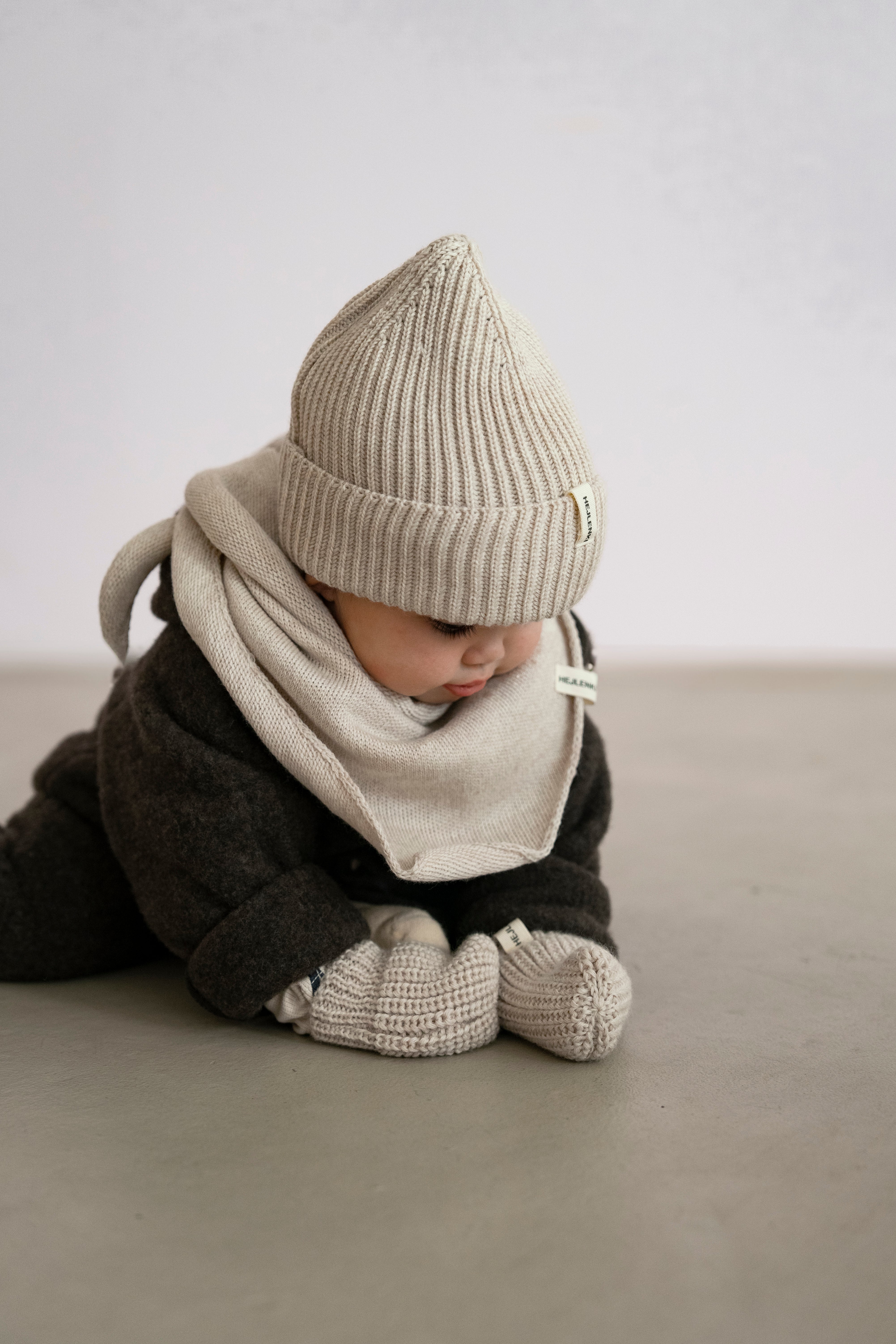 MERINO KNIT BEANIE BEIGE