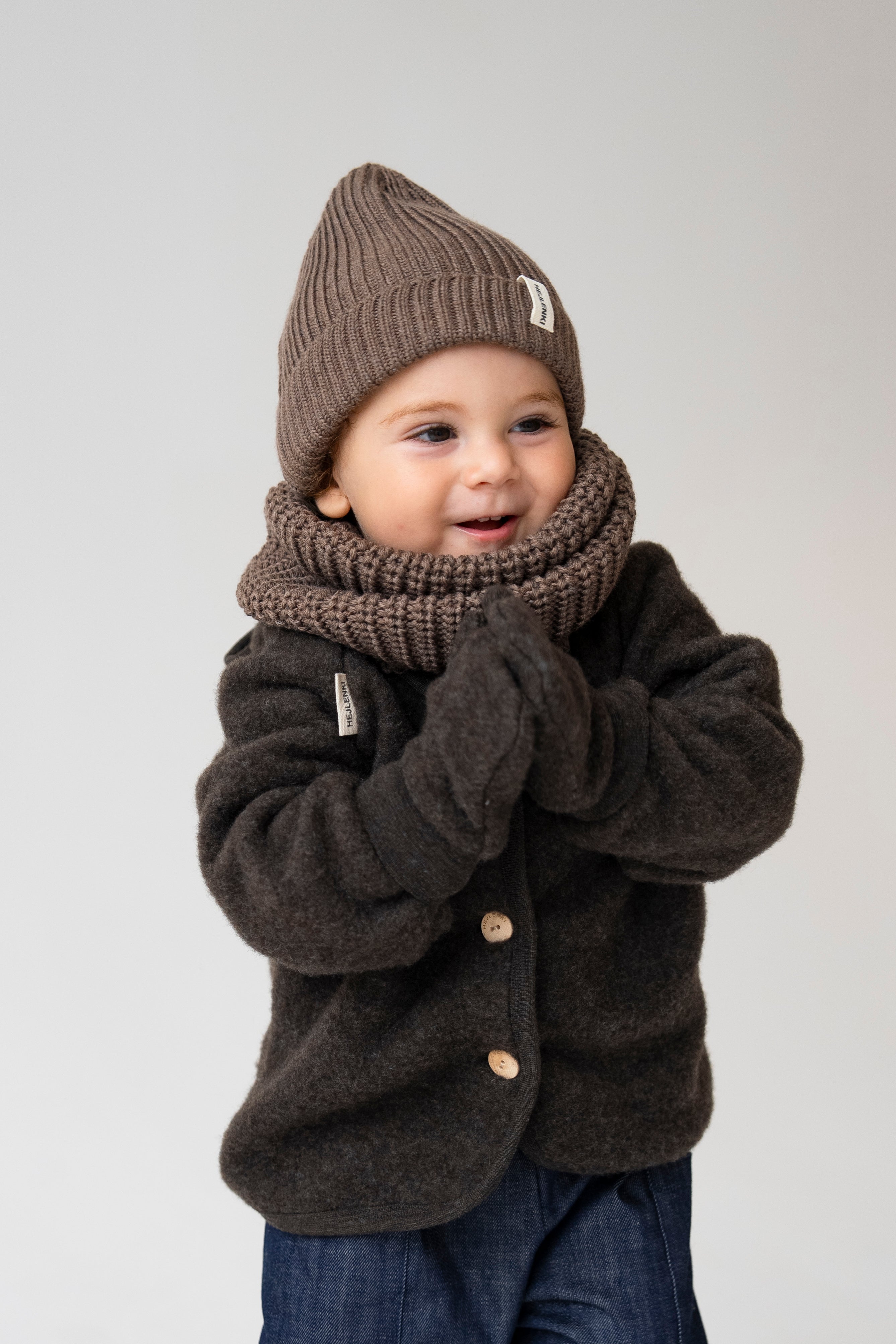 MERINO KNIT BEANIE BROWN