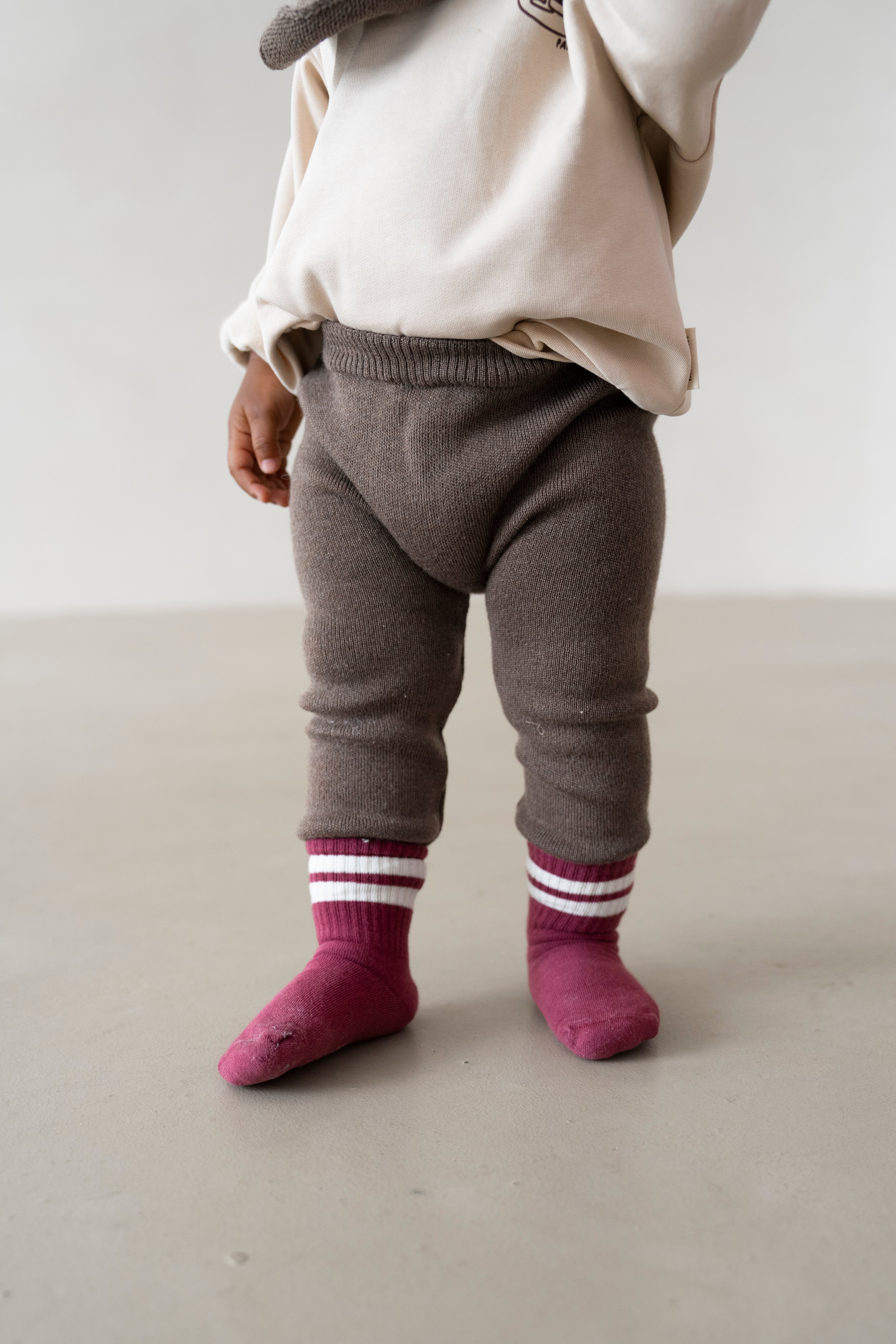 MERINO KNIT LEGGINGS BROWN