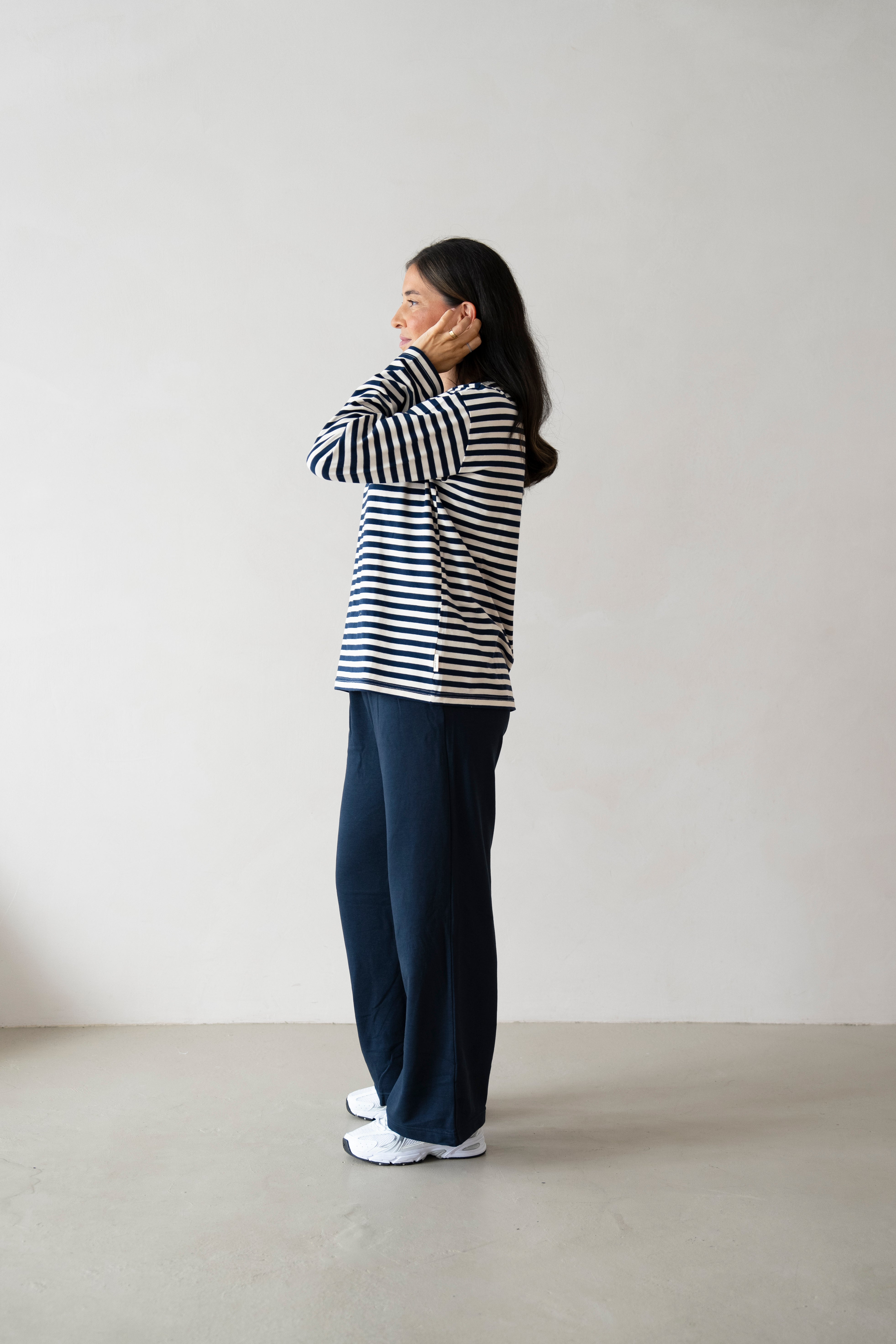 MOM LONGSLEEVE STRIPED MIDNIGHT