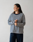 MOM LONGSLEEVE STRIPED MIDNIGHT