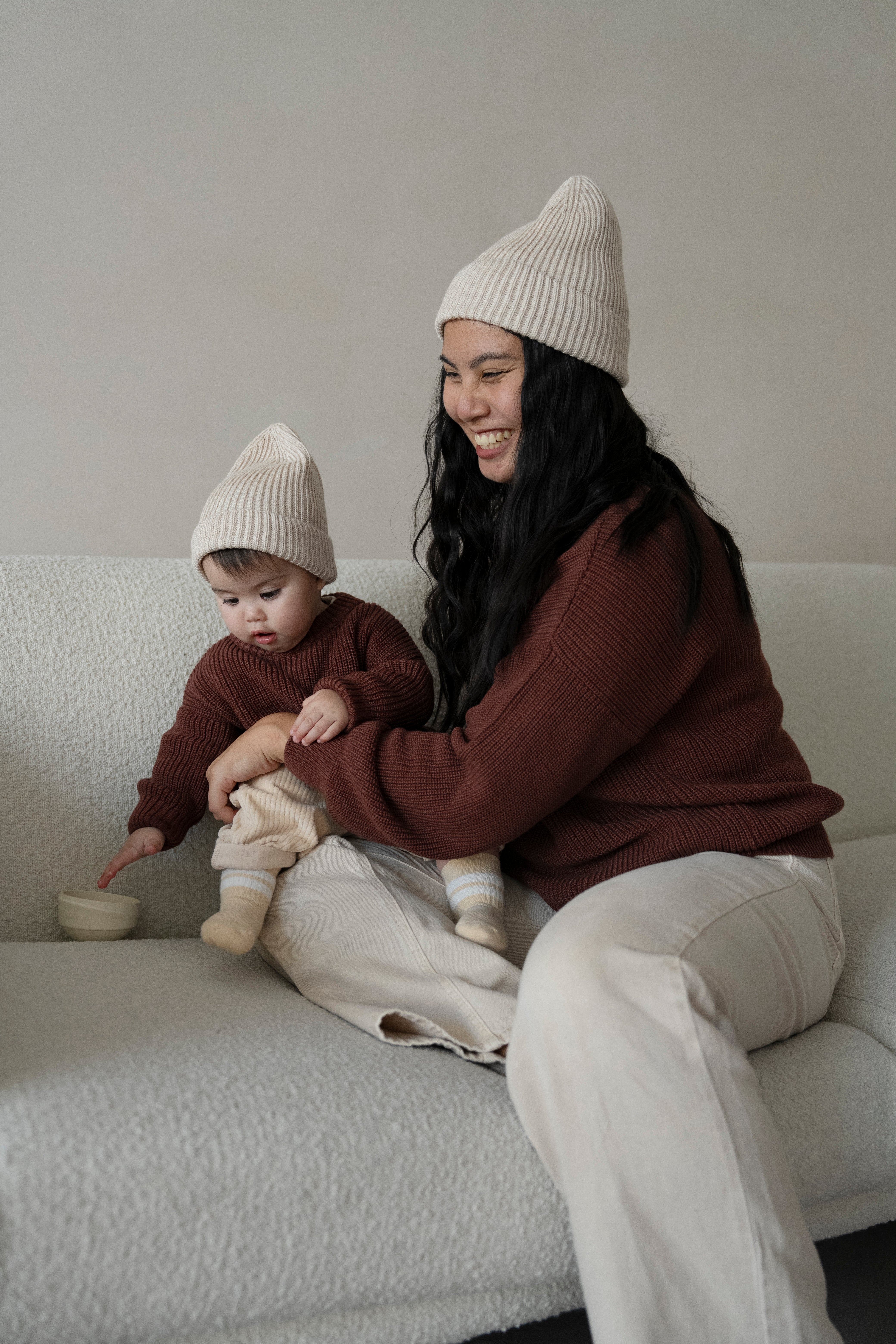 MERINO KNIT BEANIE BEIGE