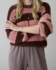 MOM CHUNKY KNIT PULLI STRIPED
