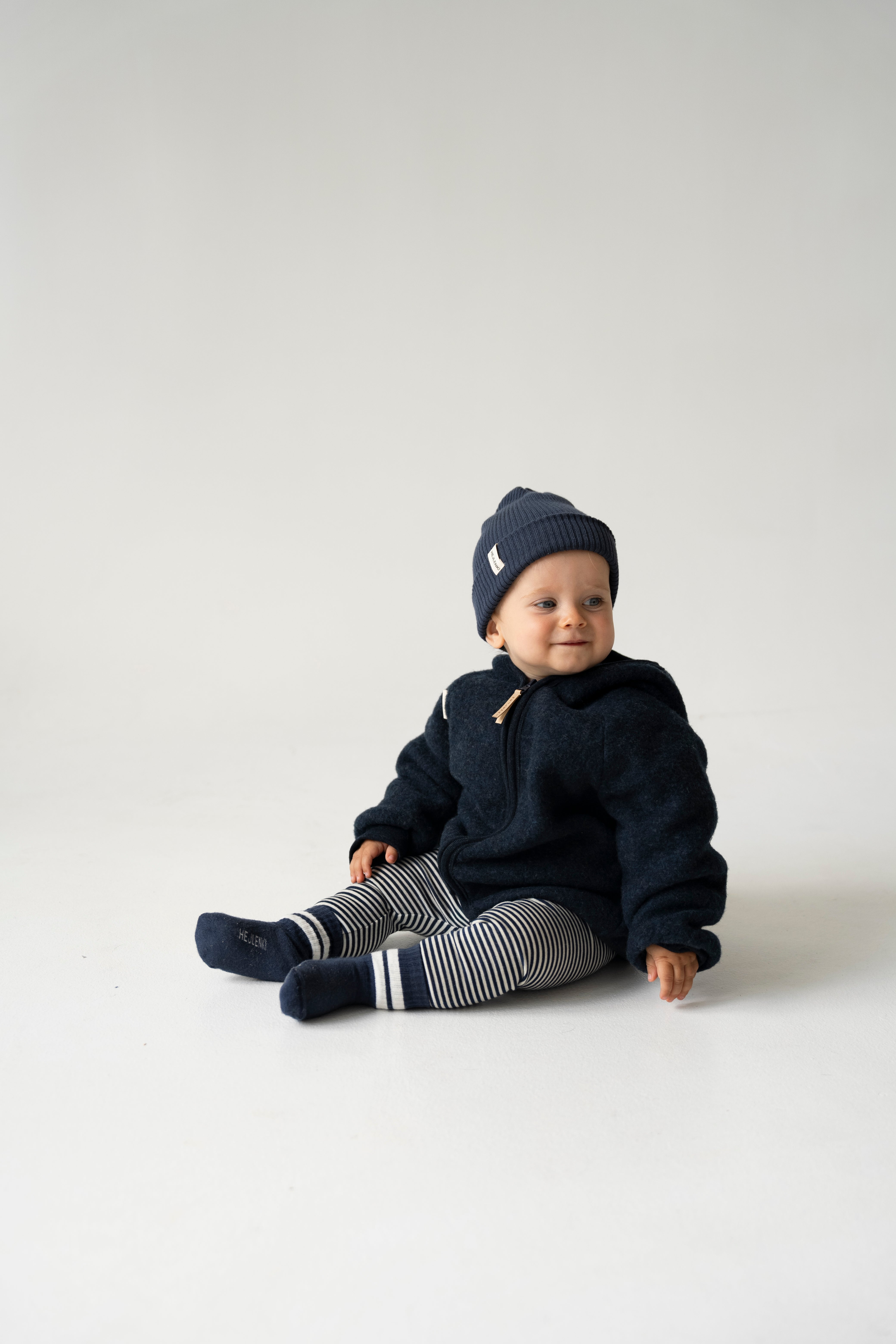 MERINO WOOL FLEECE JACKET MIDNIGHT