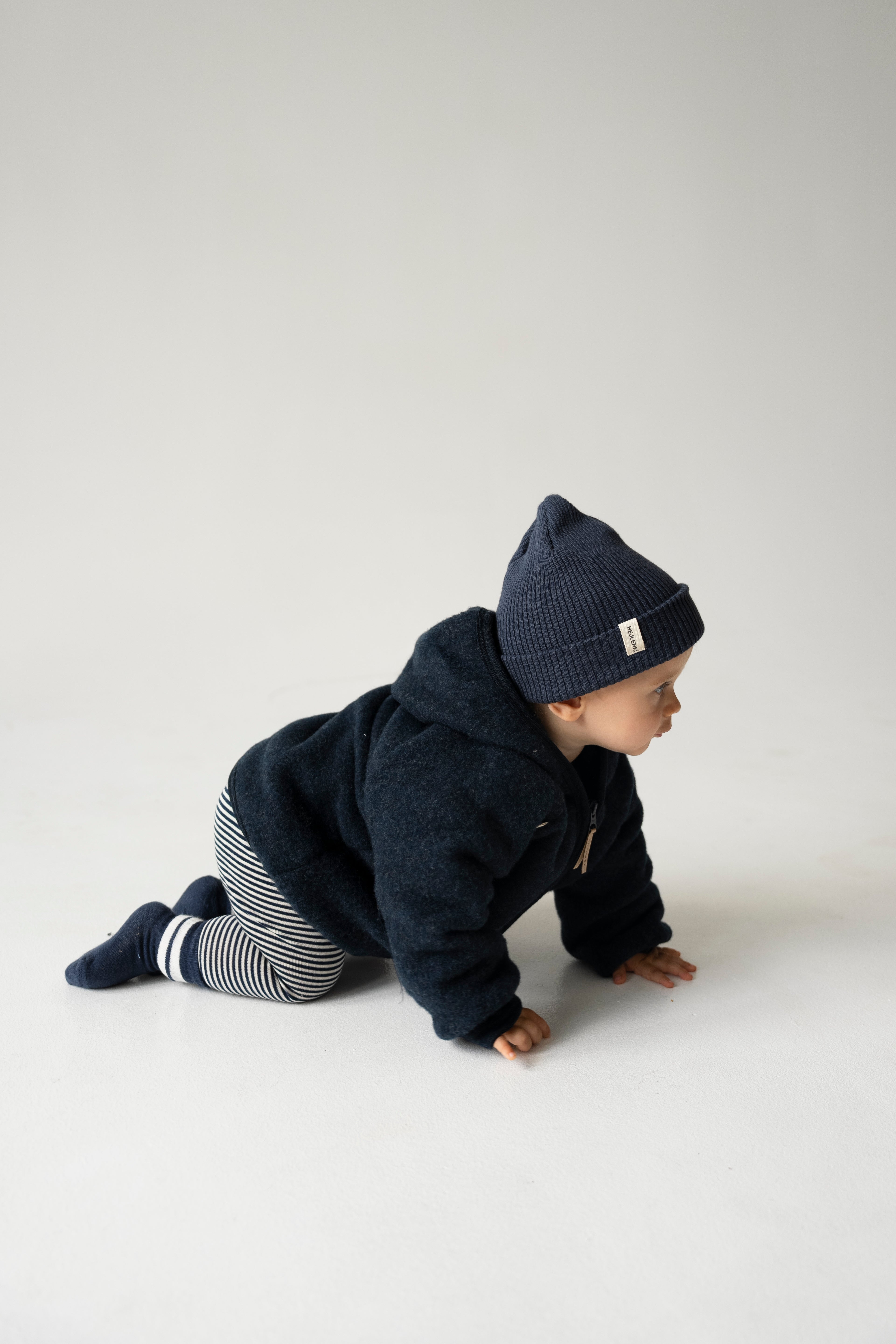 MERINO WOOL FLEECE JACKET MIDNIGHT