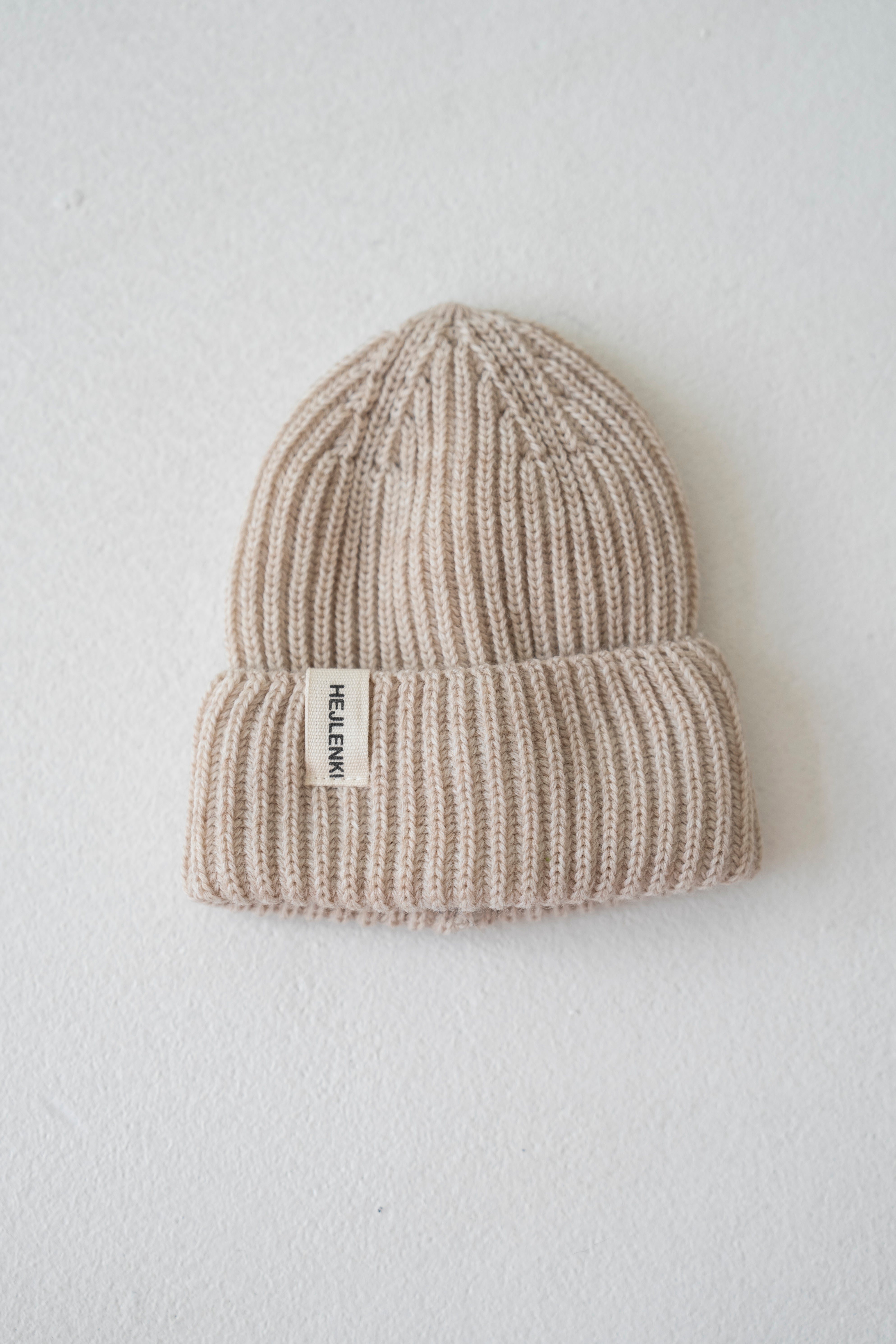 MERINO KNIT BEANIE BEIGE