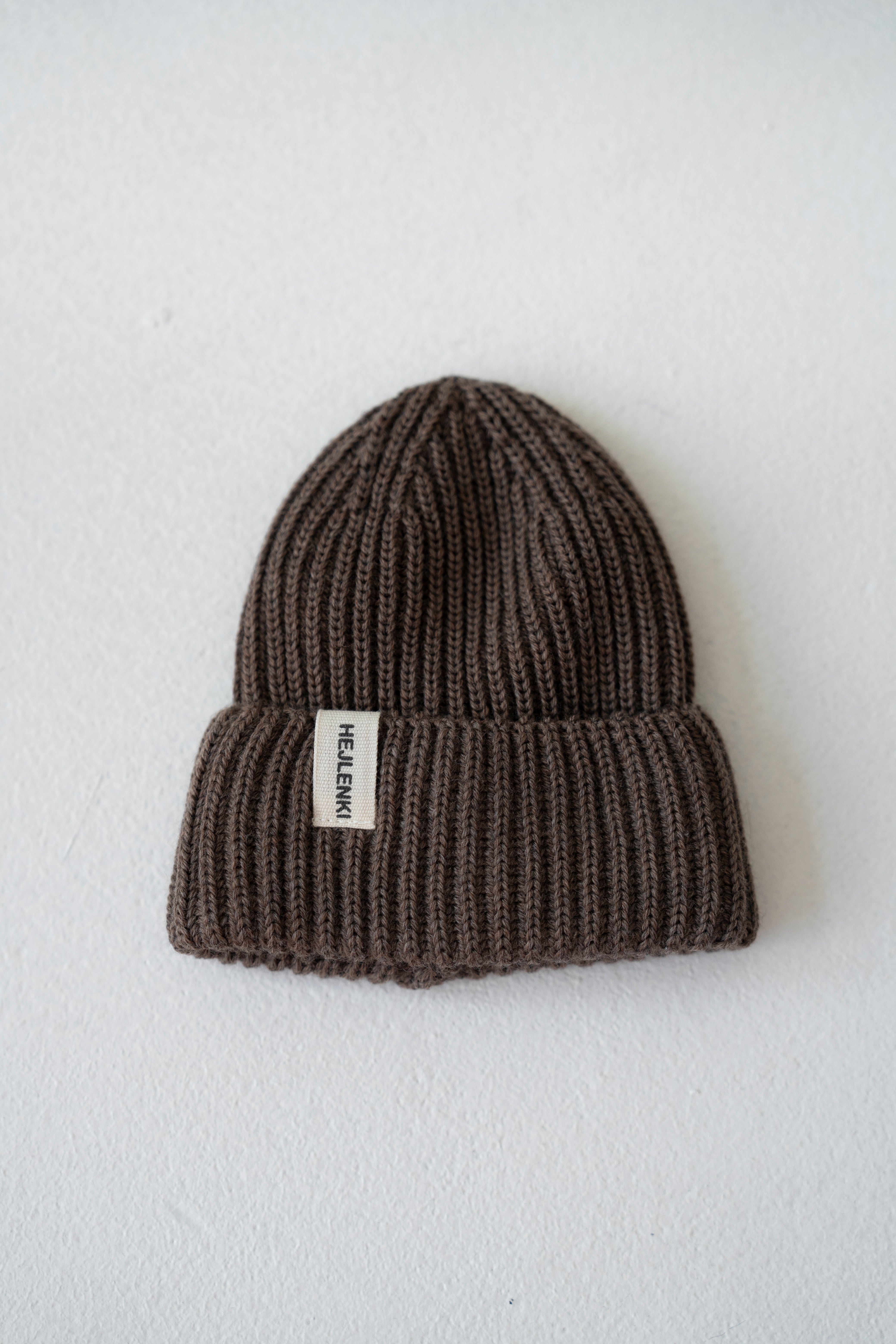 MERINO KNIT BEANIE BROWN