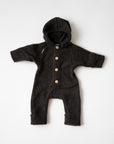 MERINO WOOL FLEECE OVERALL CHOCOLATE BROWN