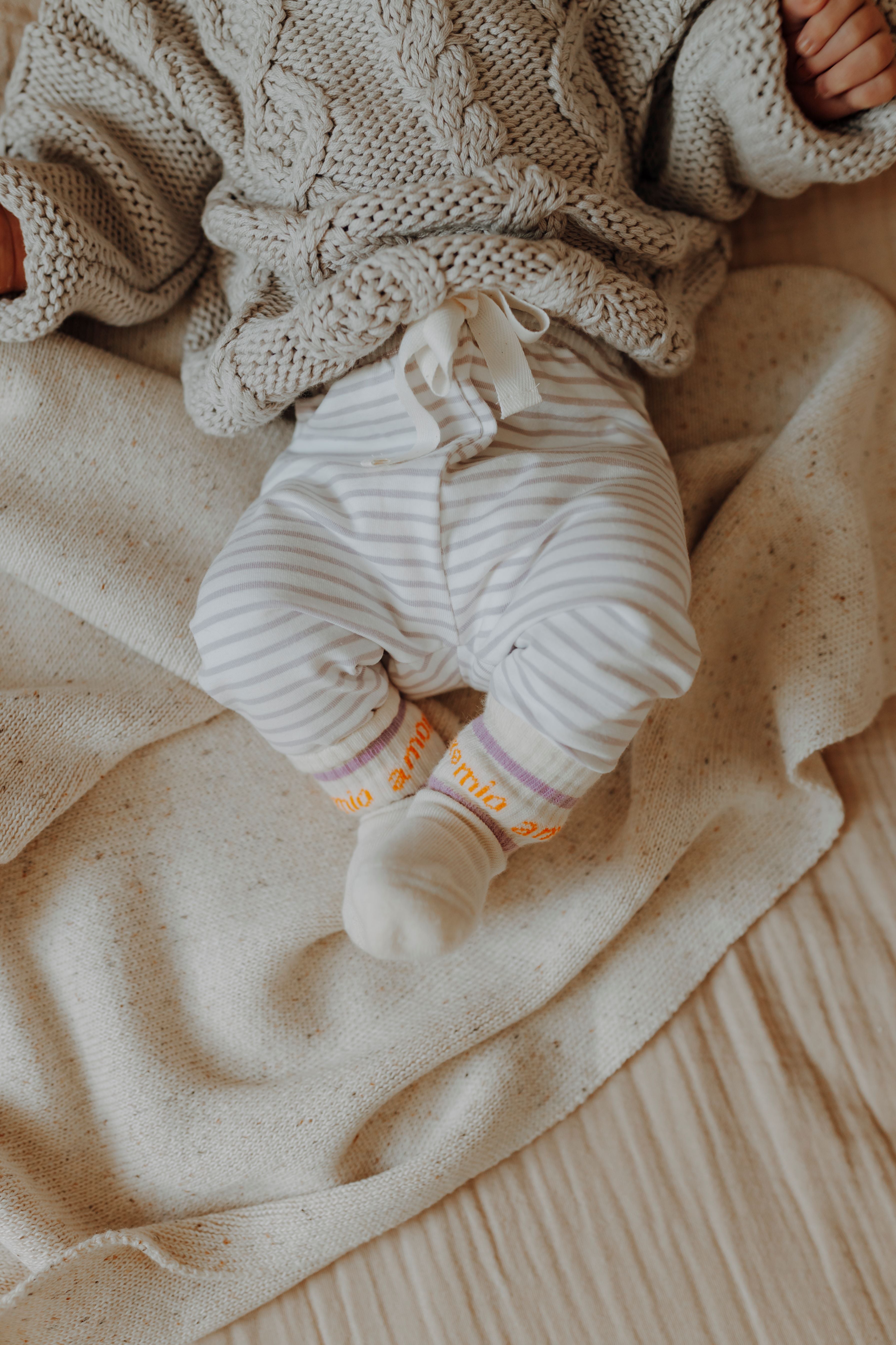 STRIPED LEGGINGS LAVENDER