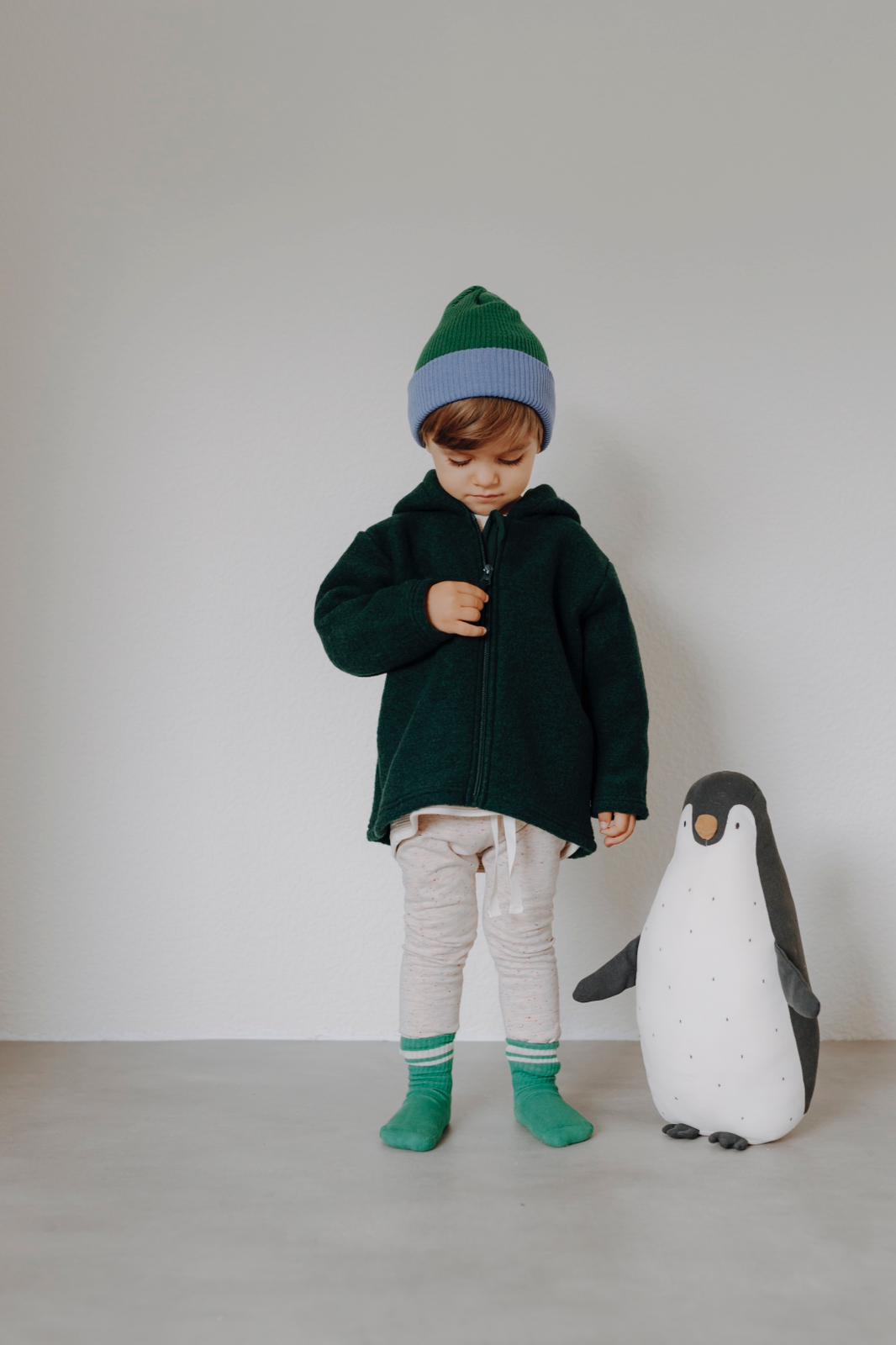 MERINO WOOL JACKET DARK GREEN