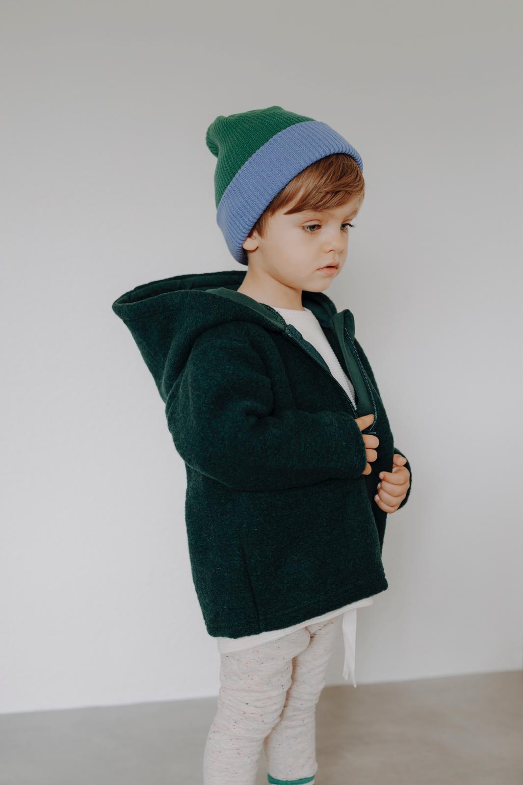 MERINO WOOL JACKET DARK GREEN