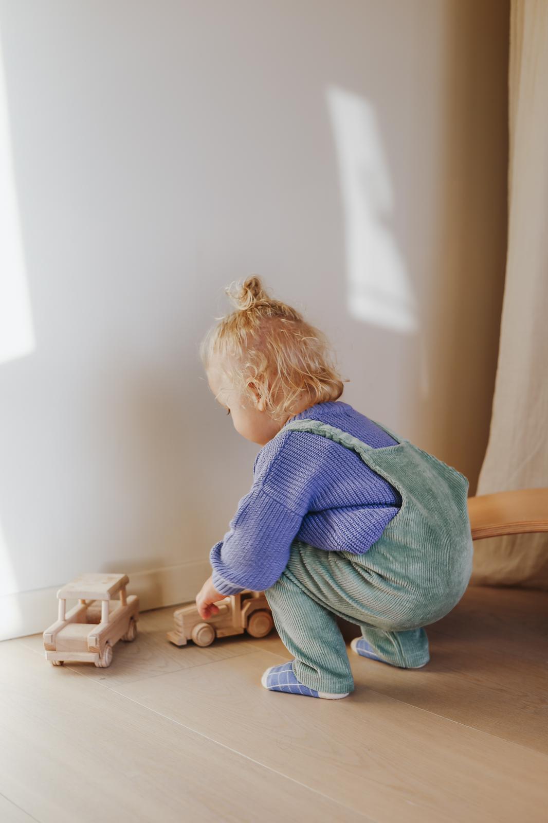 CORDUROY DUNGAREES SAGE