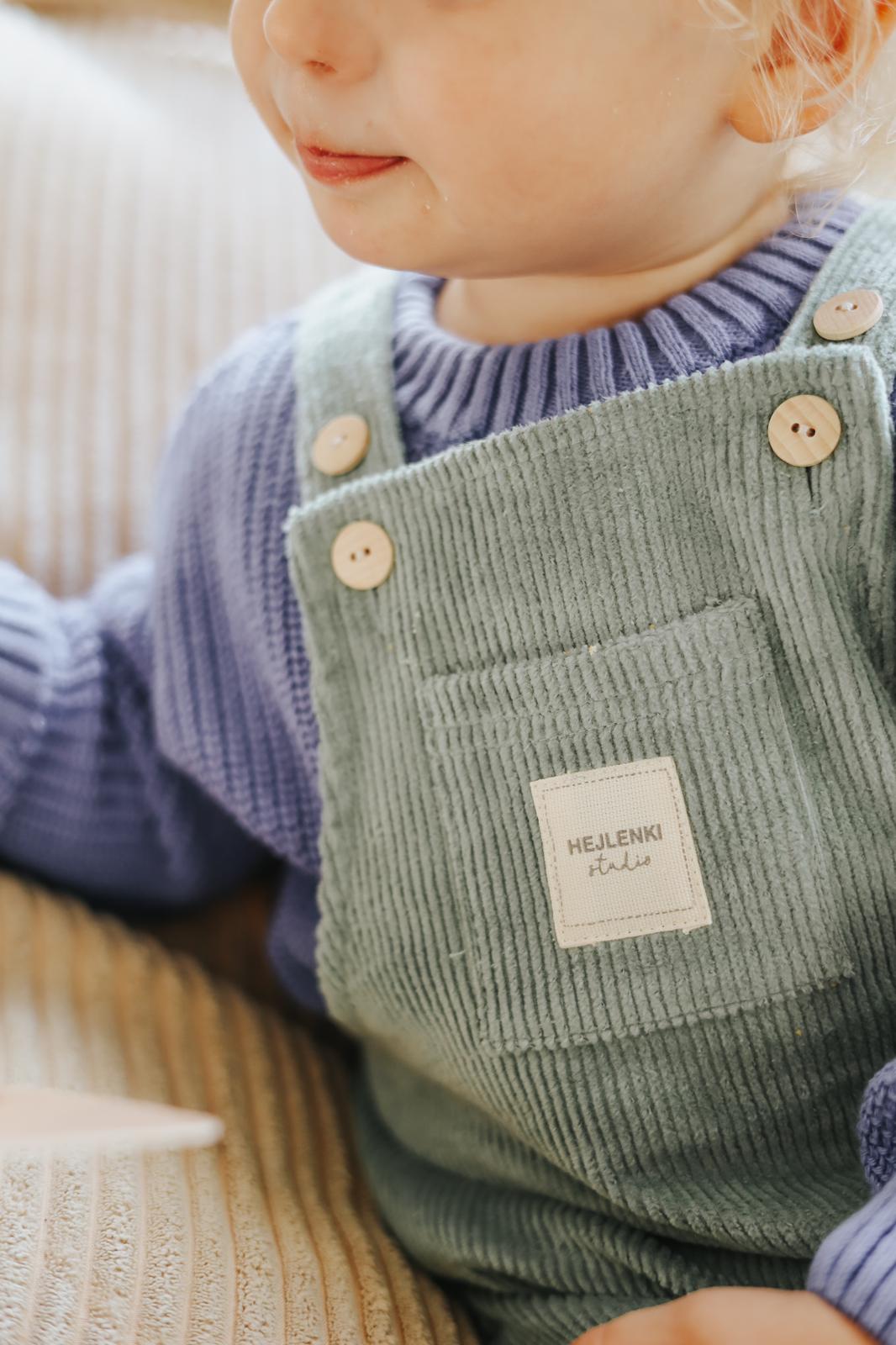 CORDUROY DUNGAREES SAGE