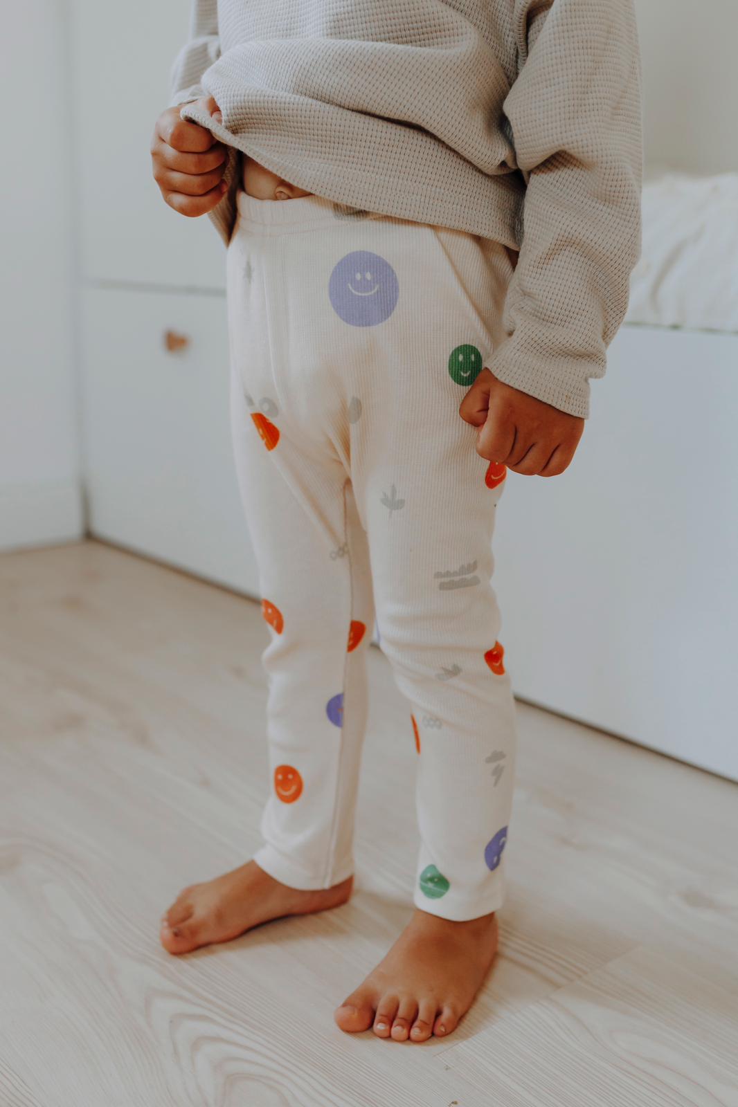 HAPPY FACES RIB LEGGINGS