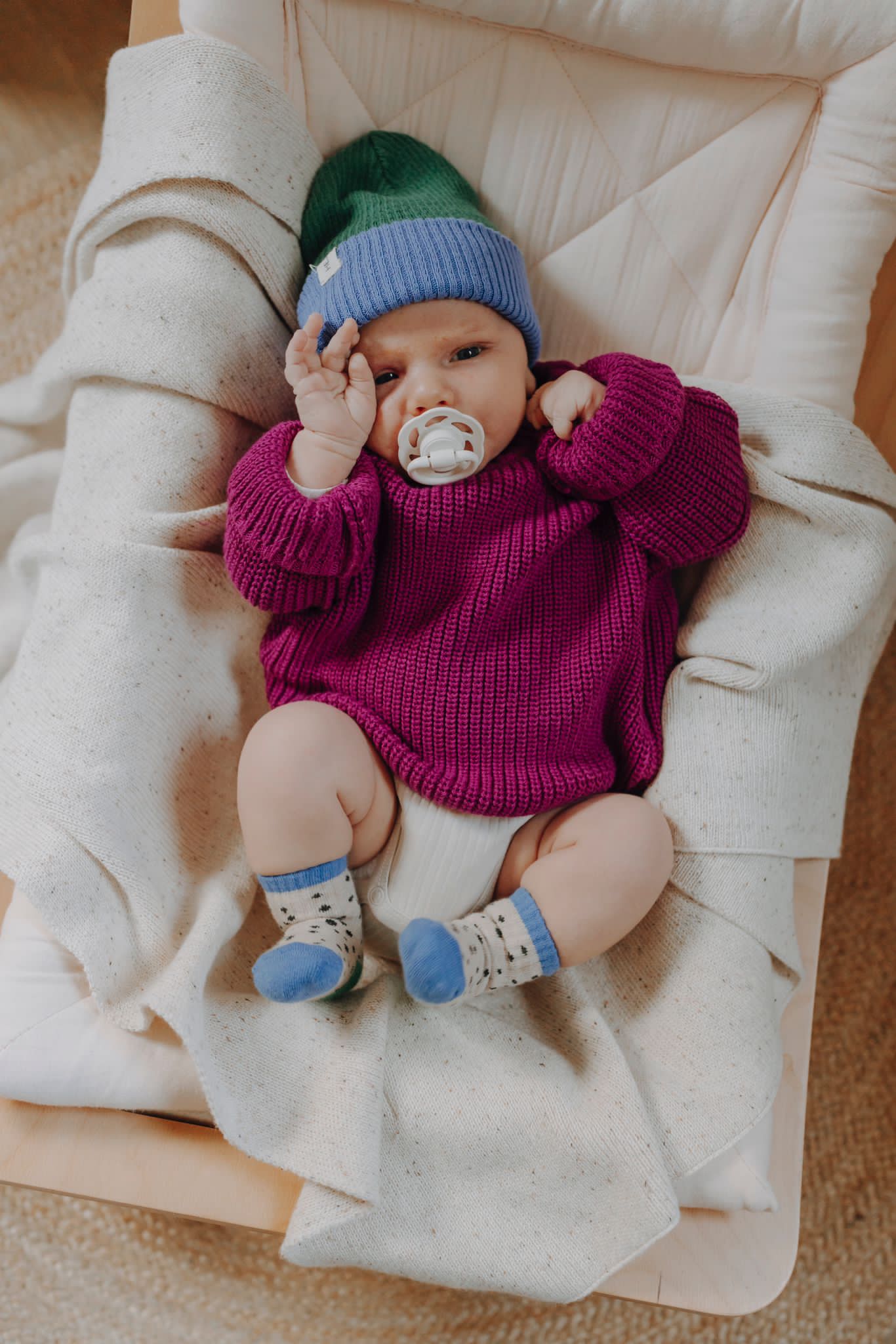 CHUNKY KNIT PULLI RASPBERRY
