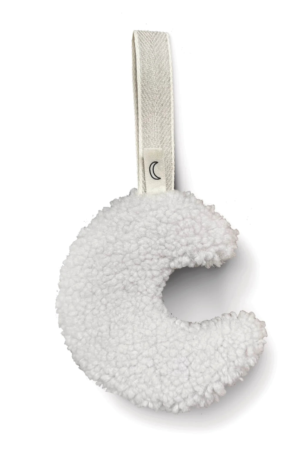 TEDDY PACIFIER CLIP MOON POLAR